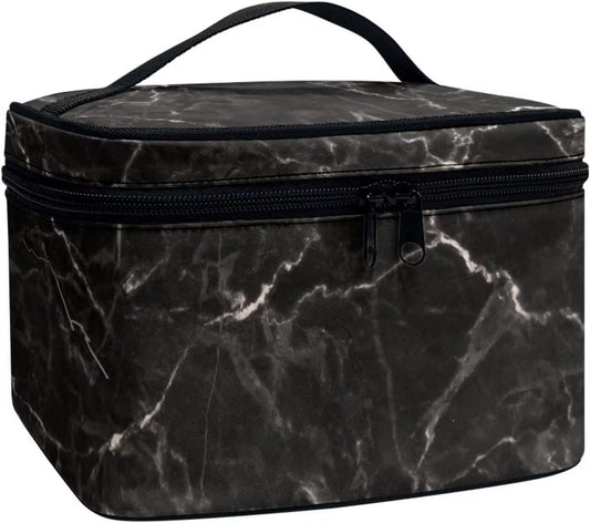 JoyLamoria Marble Print Cosmetic Bag Printed Handbag Coin Purse Wallet Tote Pouch