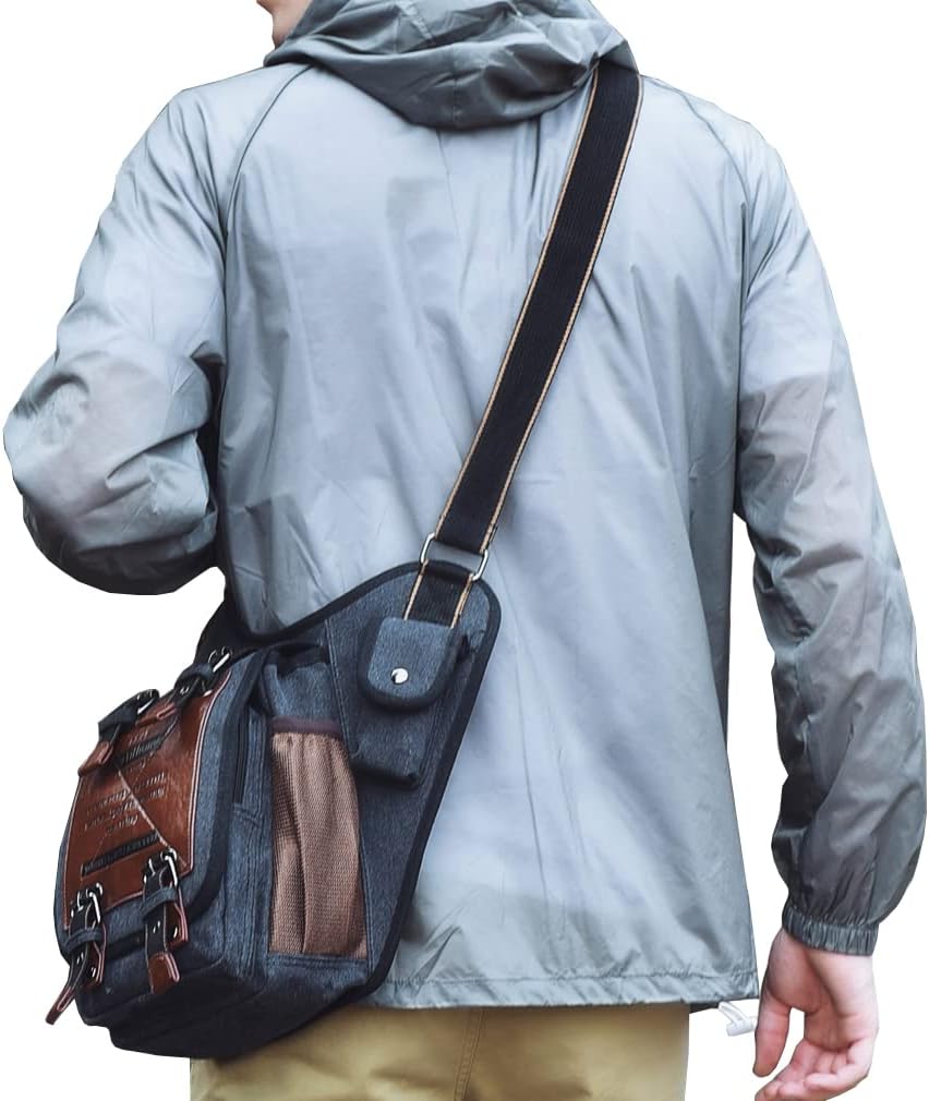 Leather Waist Pack Drop Leg Bag for Men Women Belt Bumbag Multi-Purpose Motorcycle Bike Outdoor Sports Tactical Cycling Riding Hiking Camping Pouch