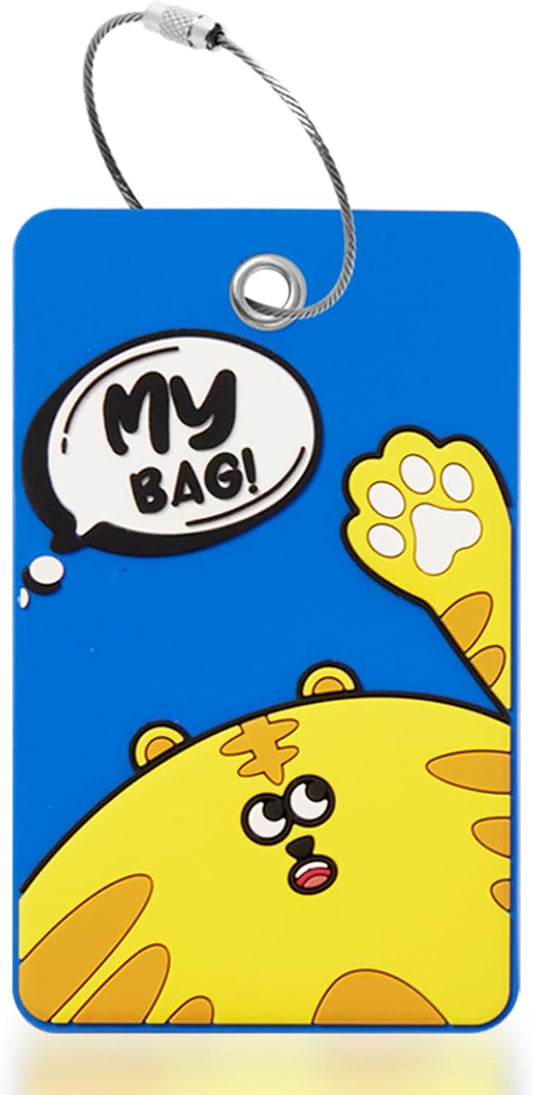 1pcs 2303 Bright Silicone Luggage tag (Dark Blue)