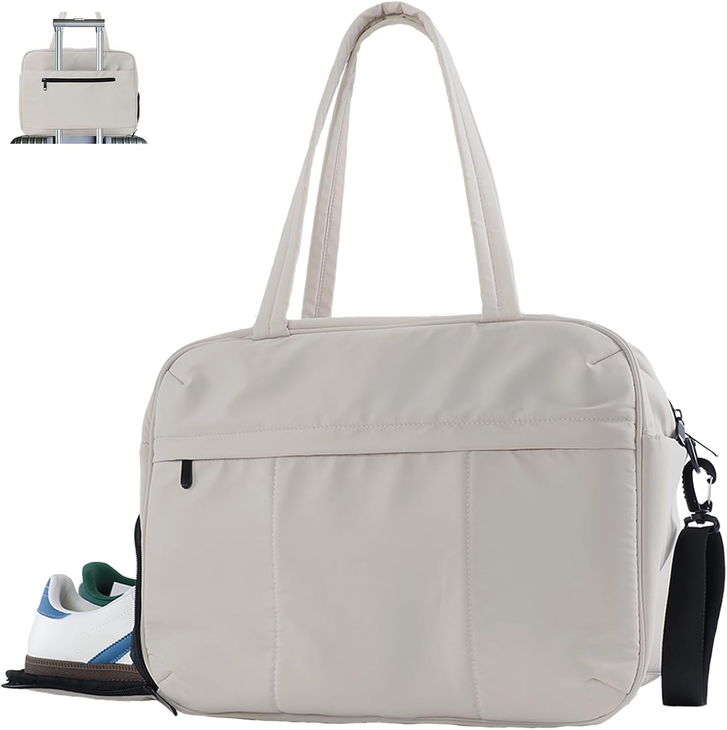 U+U Gym Bag for Women, Duffle Bag with Shoe Compartment Travel Carry on Weekender Bag, Personal Item Travel Bag for Overnight, Water Resistant