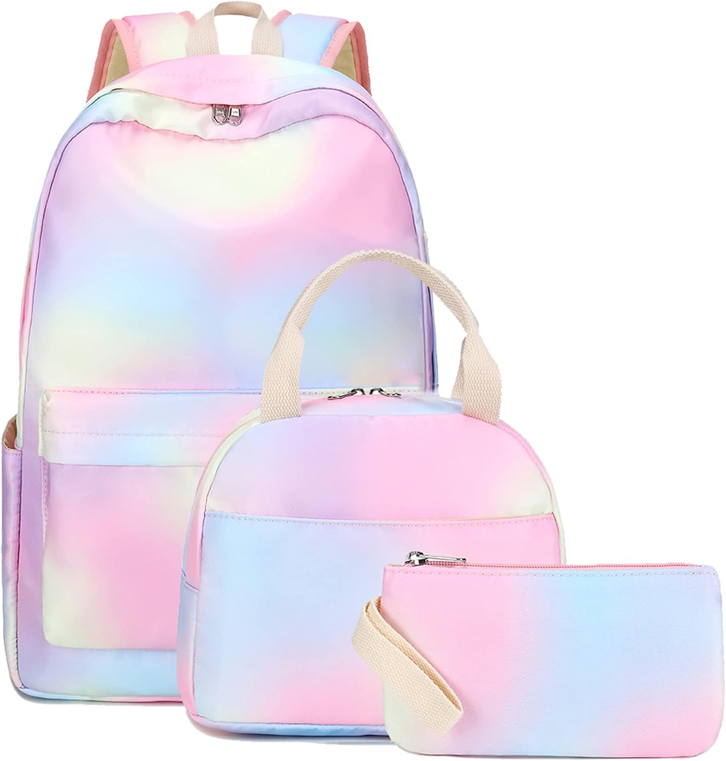 LEDAOU Backpack for Girls School Bag Kids Bookbag Teen Backpack Set Daypack with Lunch Bag and Pencil Case