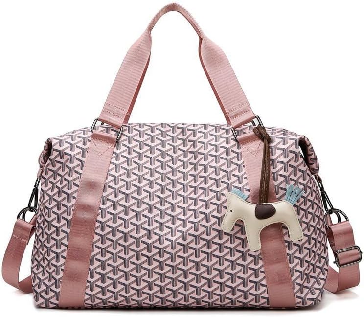 Sports Duffel Bag Travel Bag Weekender Bag Overnight Duffel Bag Gym Bag With Wet Pocket Pink