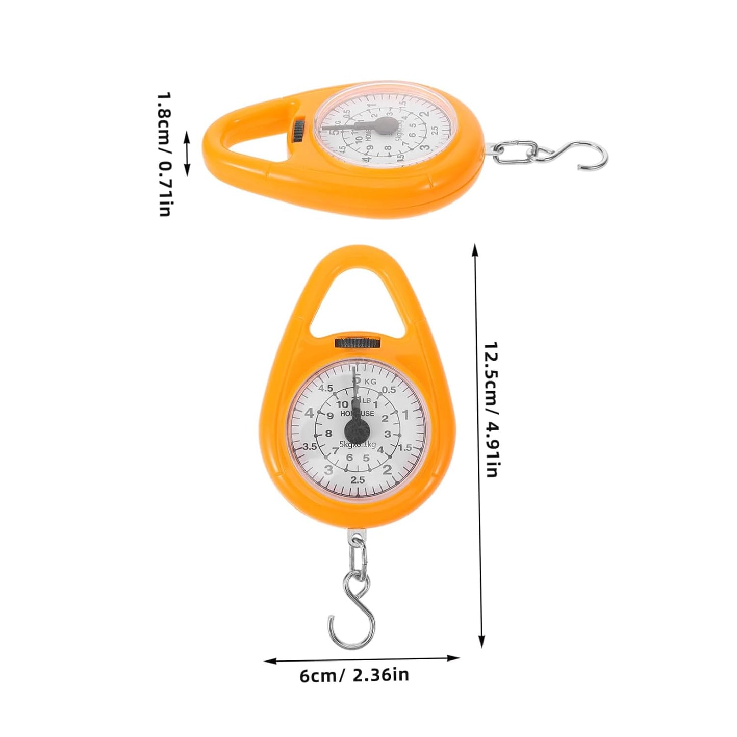 Mini Spring Balance Scale Luggage Scale for Travel Portable Design and Built Hook for Accurate Measurement