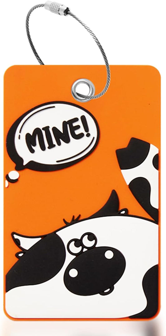 1pcs 2303 Bright Silicone Luggage tag (Orange)