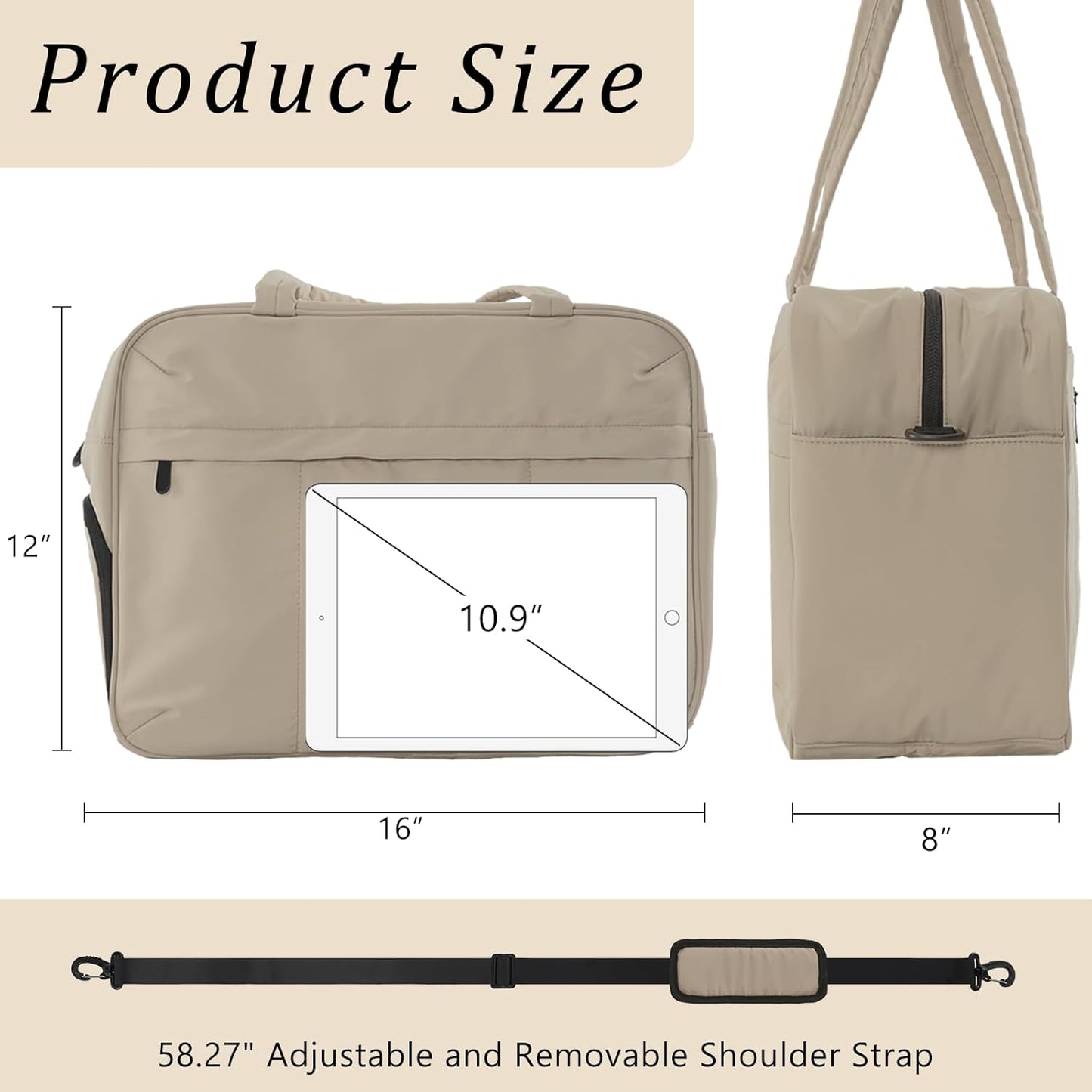 U+U Gym Bag for Women, Duffle Bag with Shoe Compartment Travel Carry on Weekender Bag, Personal Item Travel Bag for Overnight, Water Resistant