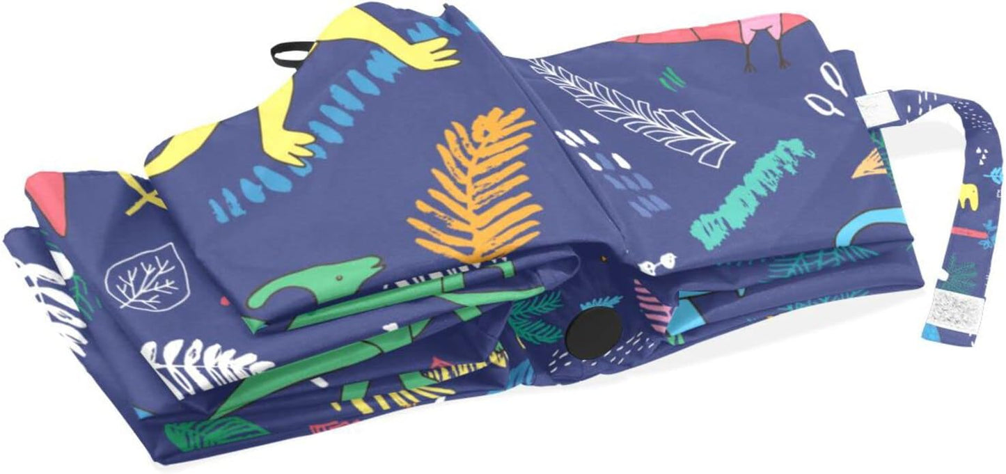 Automatic Umbrella One Touch Auto Open and Close Button Compact Travel Umbrella for Women Men Kid