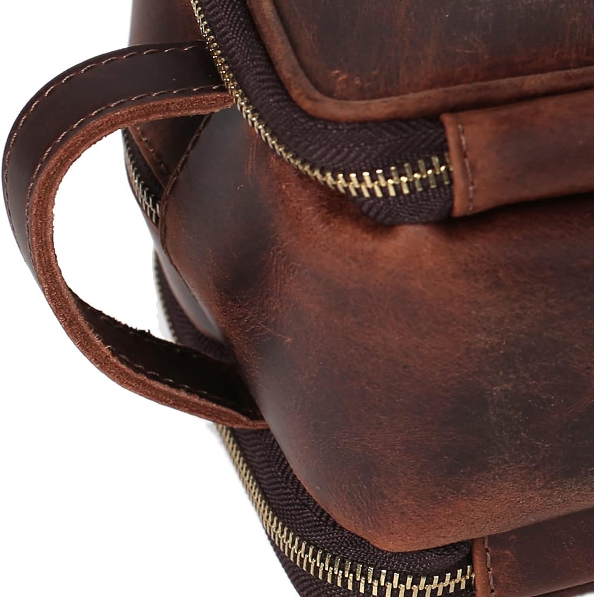 Personalized Leather Toiletry Bag for Men Travel Shaving Dopp Kit-Large Cosmetic Bags Toiletries Bathroom Organizer (Customize, Customize)