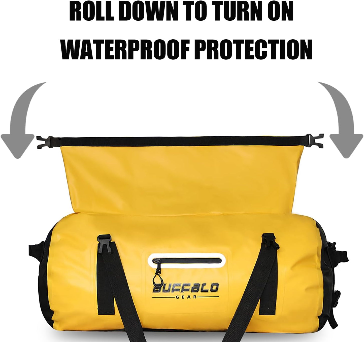 Buffalo Gear Waterproof Duffle Bag 40L 60L 80L Roll-top Dry Bag Heavy Duty Waterproof Duffel Travel Bag for Kayaking Rafting Boating Fishing Camping