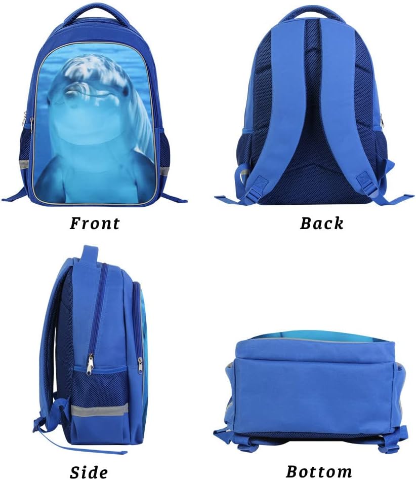 Luminous 3D Print School Backpack Large Capacity Lightweight Students Bookbag for Kids