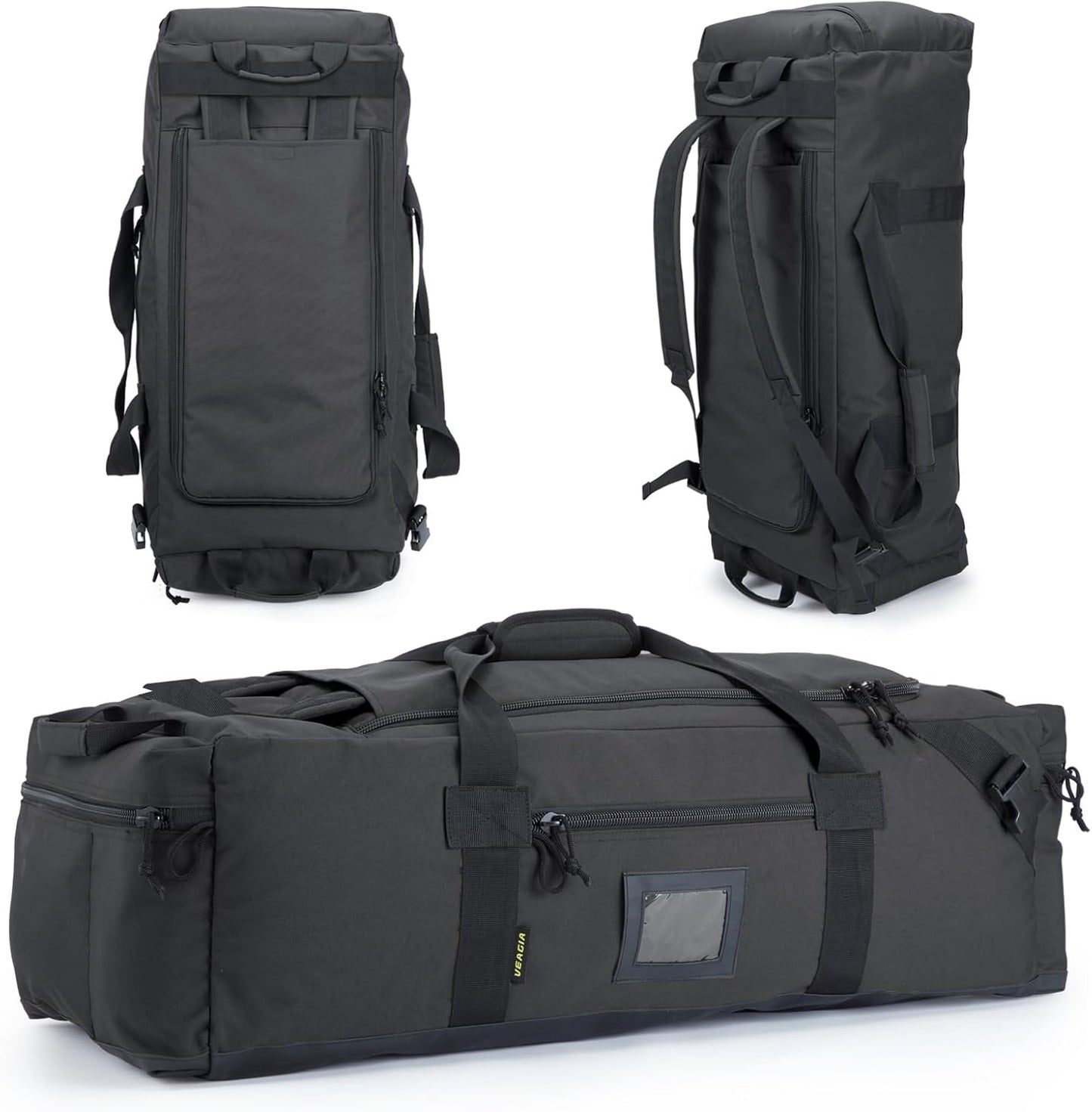 105l Large Duffel Bag For Travel, Gym & Sports - Water Repellent Polyester, Hidden Straps, Shoe Compartment - Perfect Luggage Duffle Bag Or Backpack For Men & Women