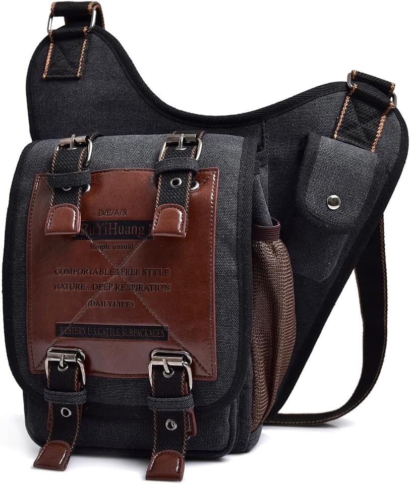 Leather Waist Pack Drop Leg Bag for Men Women Belt Bumbag Multi-Purpose Motorcycle Bike Outdoor Sports Tactical Cycling Riding Hiking Camping Pouch