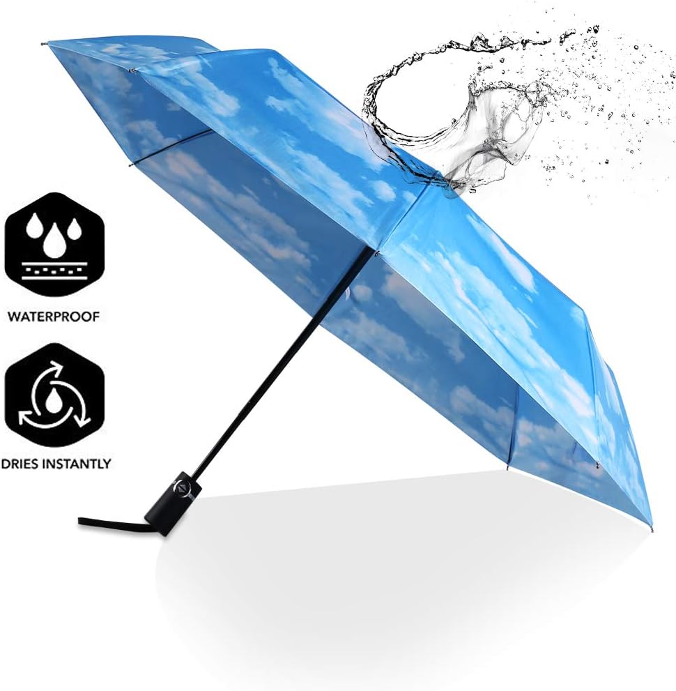 SY COMPACT Travel Umbrella Windproof Factory outlet Compact Automatic Umbrellas for Rain Compact Small UV Sun Protection Umbrella Durable Waterproof Lightweight-Fits Backpack Car Purse