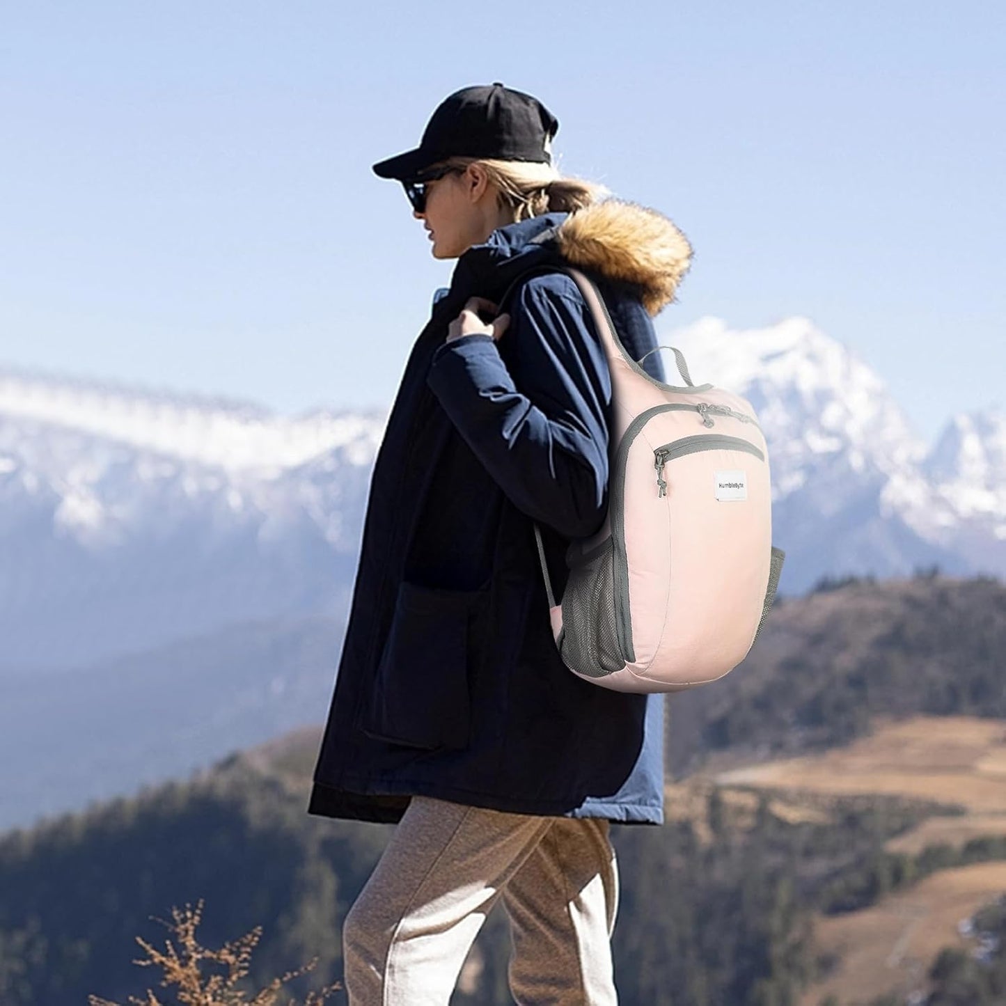 10L Lightweight Hiking Bag Small Daypack Hiking Backpack Foldable Outdoor Bag for Women(Pink)