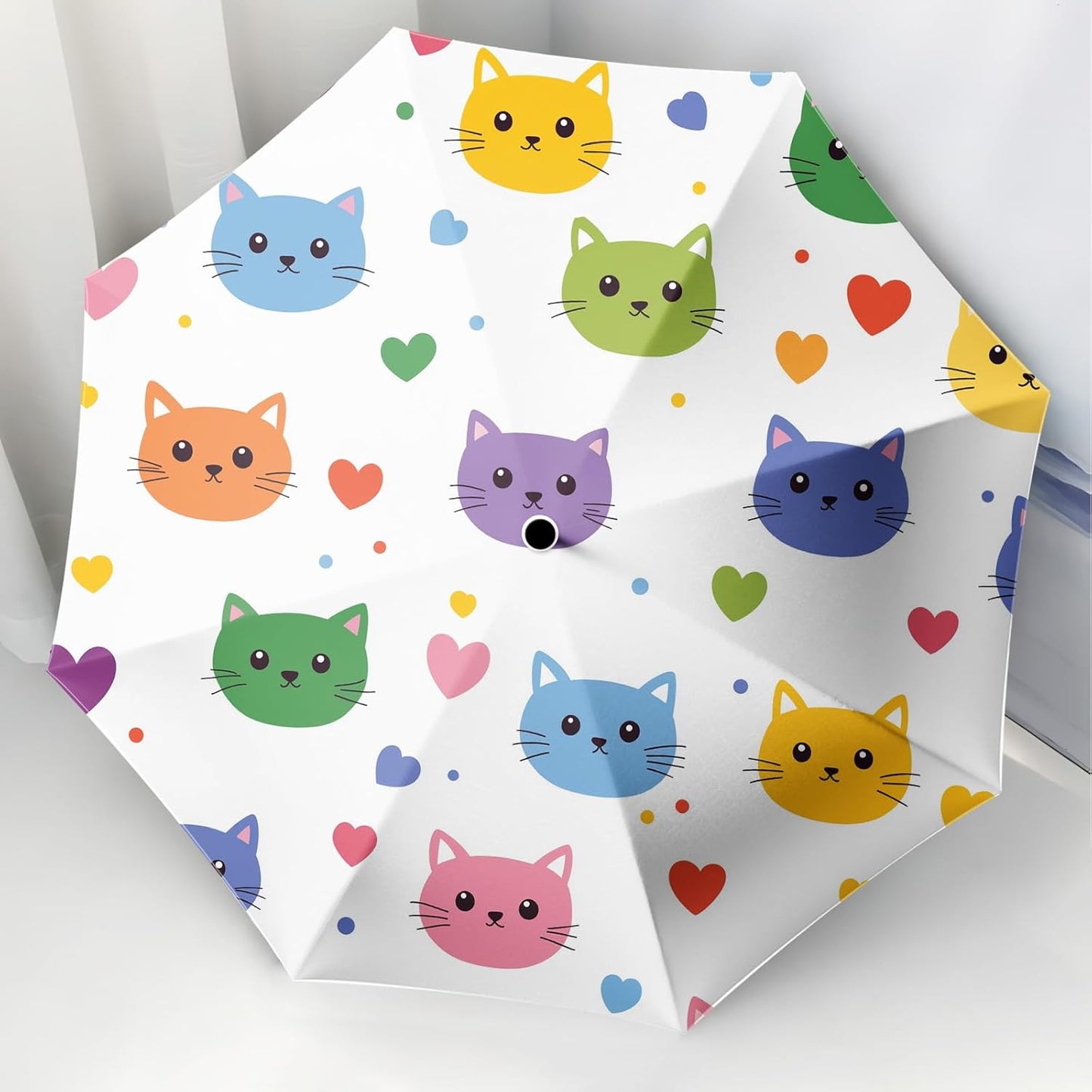 Small Travel Folding Umbrella for Girl, Portable, UV, SunShade, Compact, Automatic, Rain & Wind