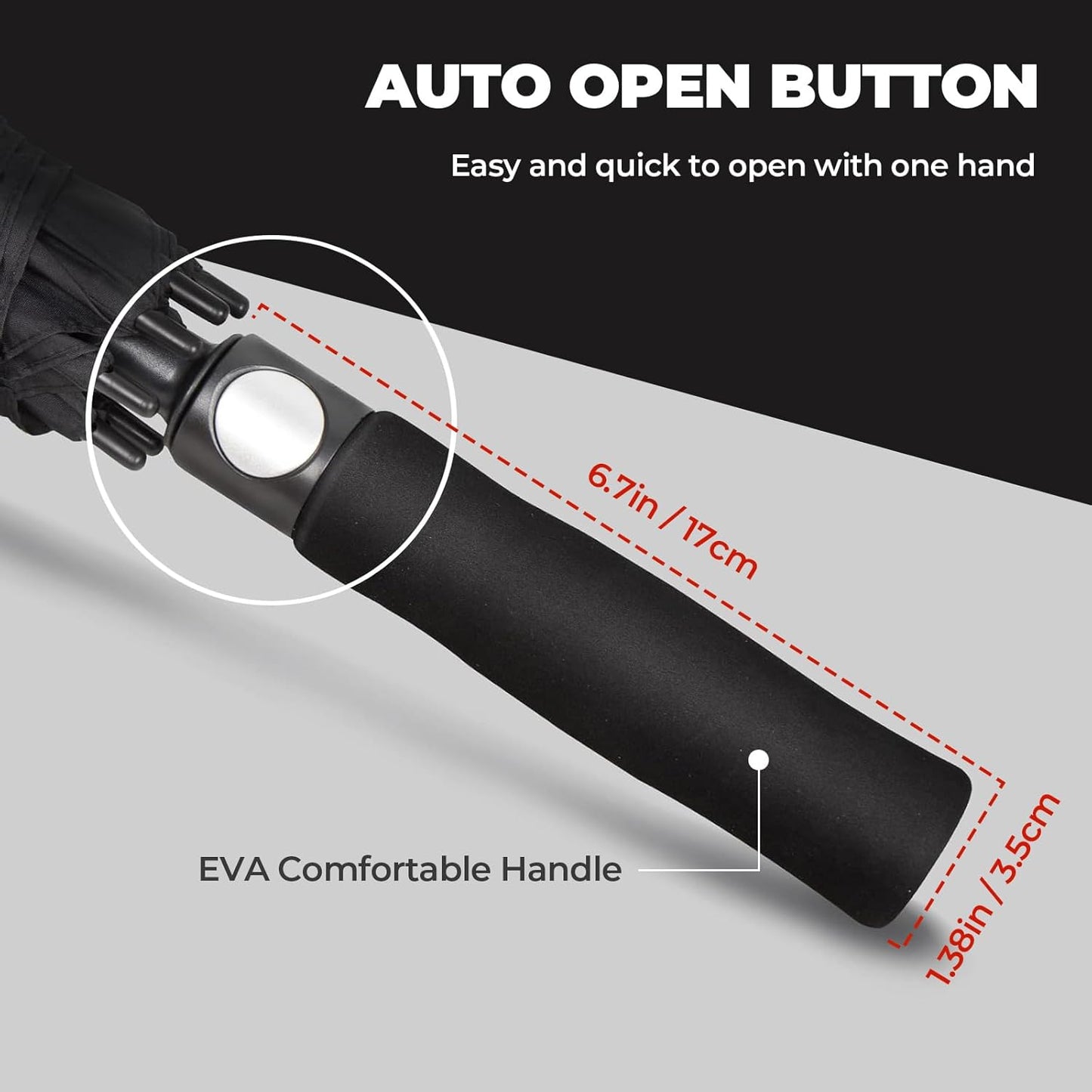 Automatic Open Golf Umbrella, 54/62/68/72 inch Extra Large Oversize Double Canopy Vented Stick Umbrellas, Windproof Waterproof Umbrella for Men And Women