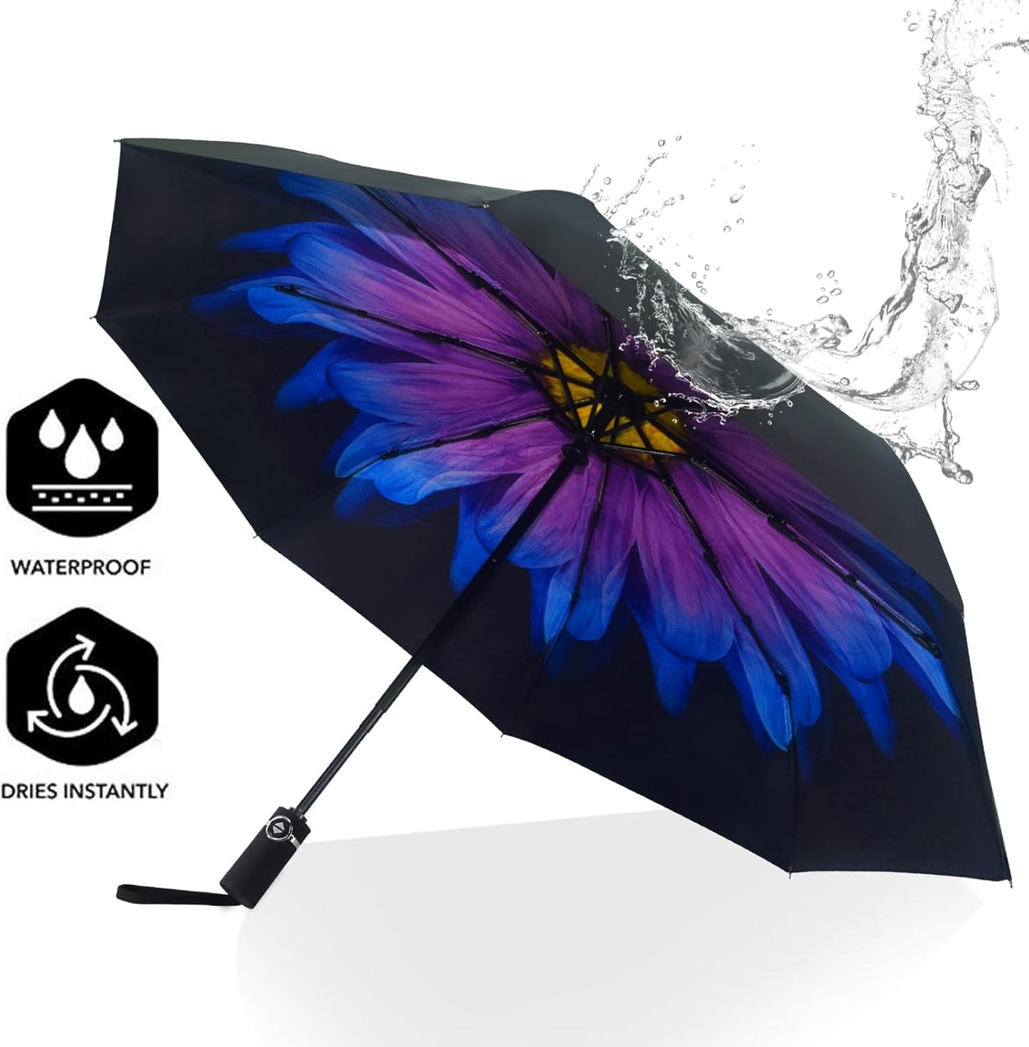 SY COMPACT Travel Umbrella Windproof Factory outlet Compact Automatic Umbrellas for Rain Compact Small UV Sun Protection Umbrella Durable Waterproof Lightweight-Fits Backpack Car Purse