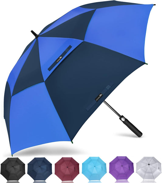 ZOMAKE Golf Umbrella Windproof, Extra Large Oversized Heavy Duty Double Canopy for Rain, Sports Games & Push Cart(51/54/62/68/72Inch)