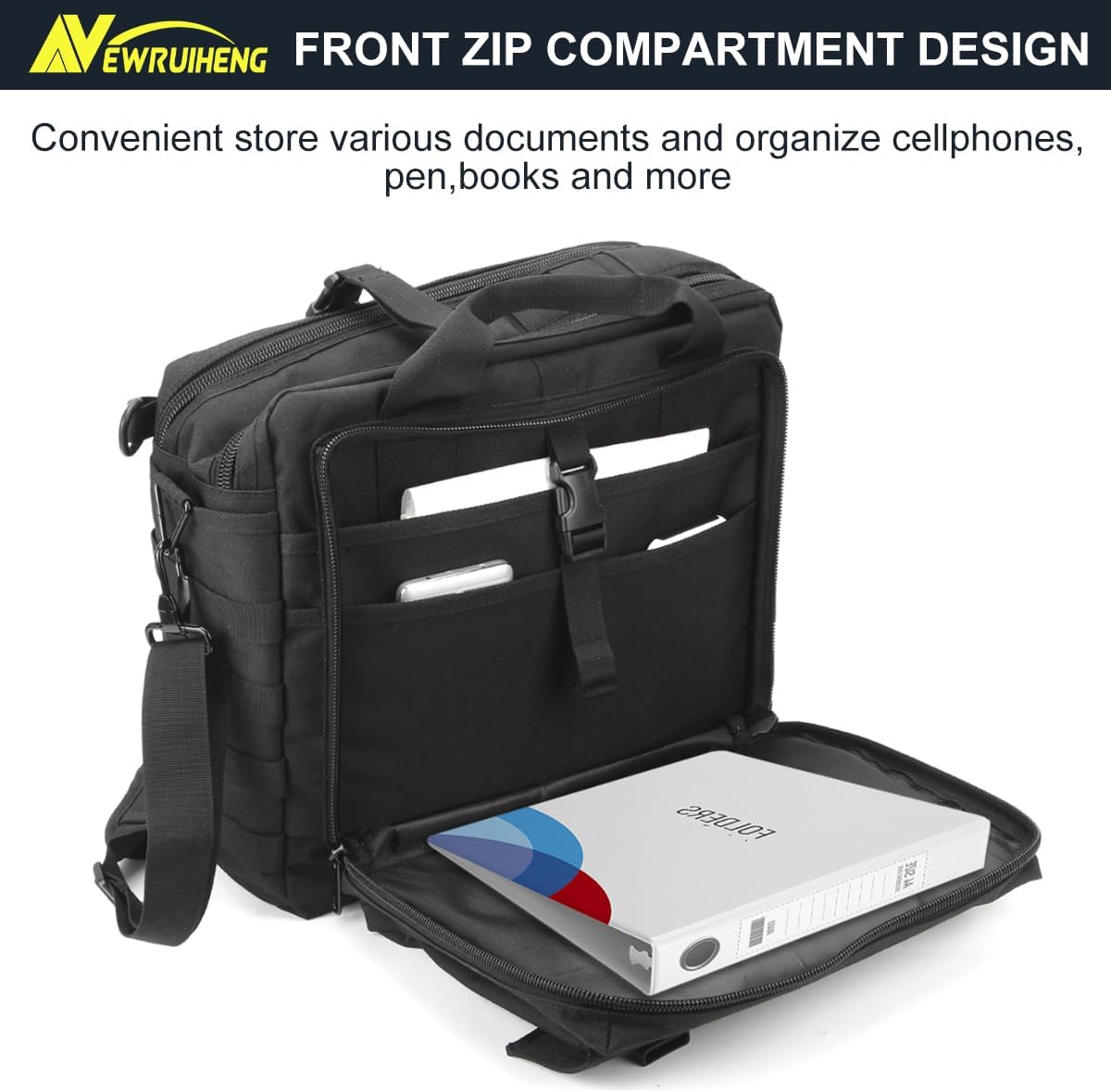 15.6 Inch Laptop Briefcase Tactical Military Messenger Bag Shoulder Work Bag for Men