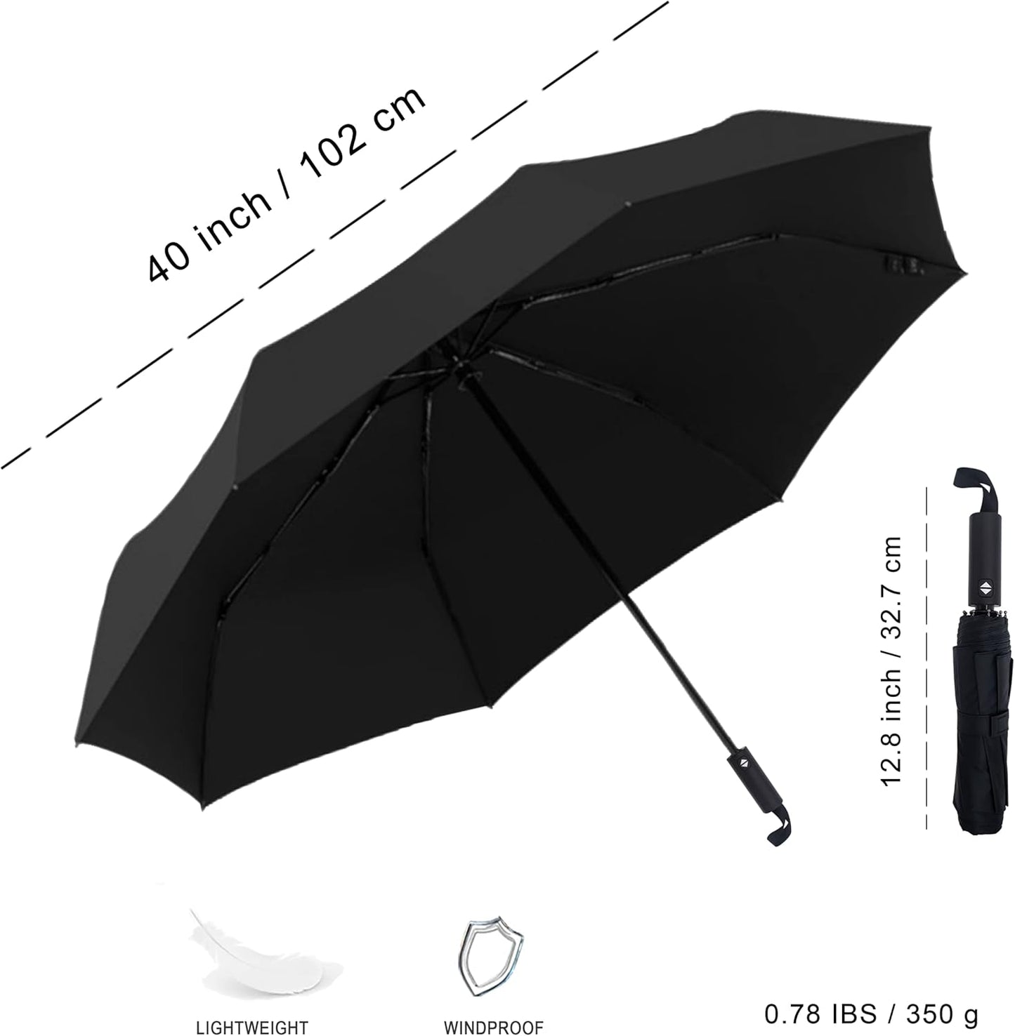 Automatic Umbrella Windproof Lightweight Strong Compact UV Protection Rain Travel Umbrellas Collapsible Backpack Umbrella Suit For Adult