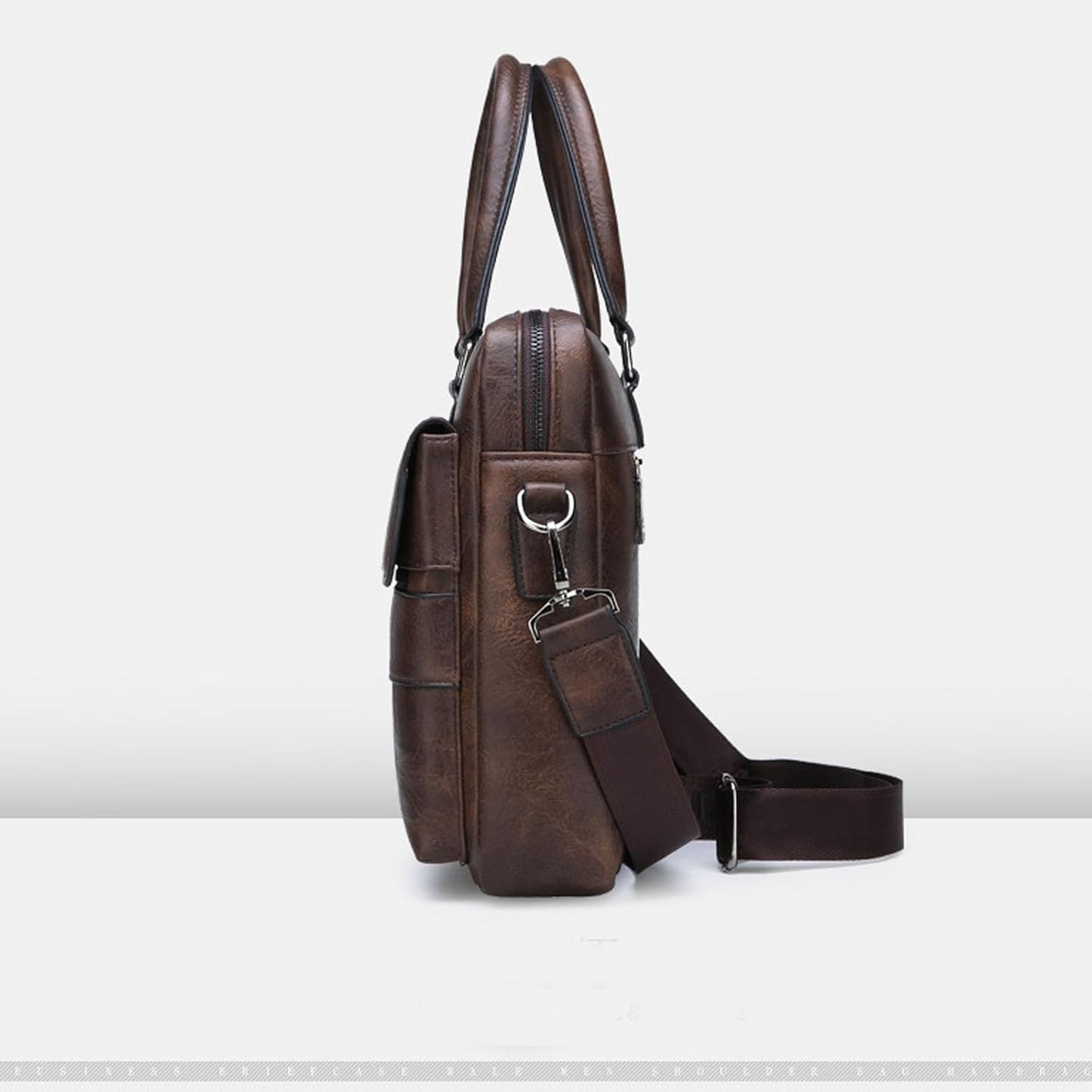 leather Laptop Bag for Men 16 inch Laptop Briefcase Waterproof,Handbags Shoulder Crossbody Bag Business