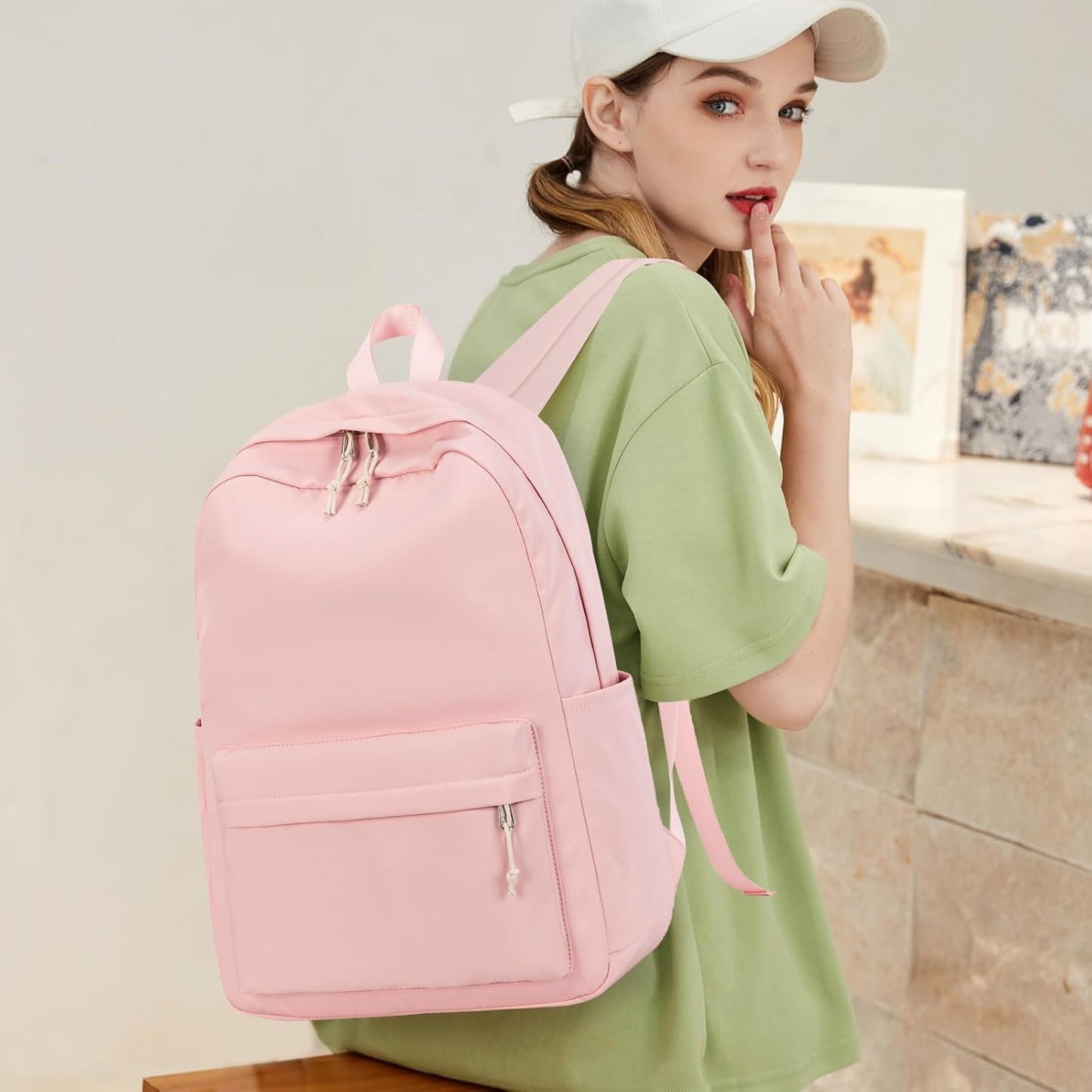 LEDAOU School Backpack Teen Girls Lightweight Bookbag Elementary Middle School Backpacks College Laptop Bag Travel Daypack