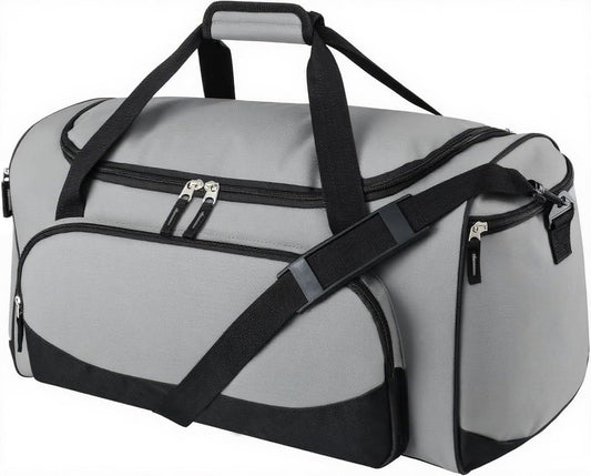 Gym Bag for Men - 55L Black Durable Large Duffle Bag for Travel, Workout, Fitness & Sport