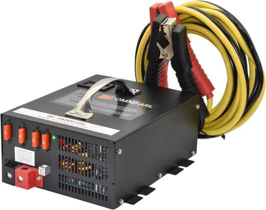 125 amp Power Converter for rv Camper with Handle and 15ft Cables,Battery Chargers with 3 Stage Smart Charging Mode for rv 110/120 VAC to DC 12V, with Voltage Display