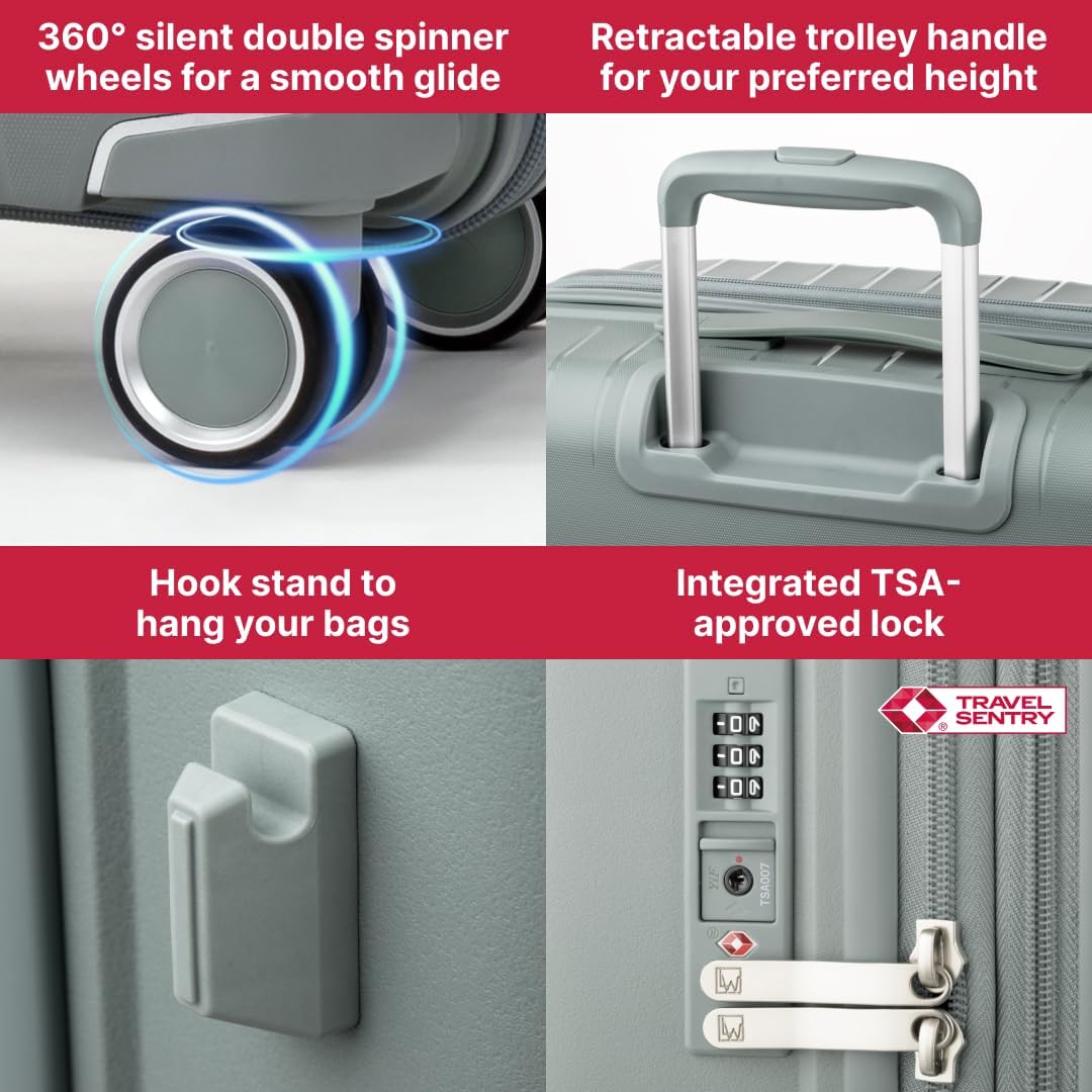 LEGEND WALKER LW 5304 VITA hardshell Expansion security zipper Spinner Luggage