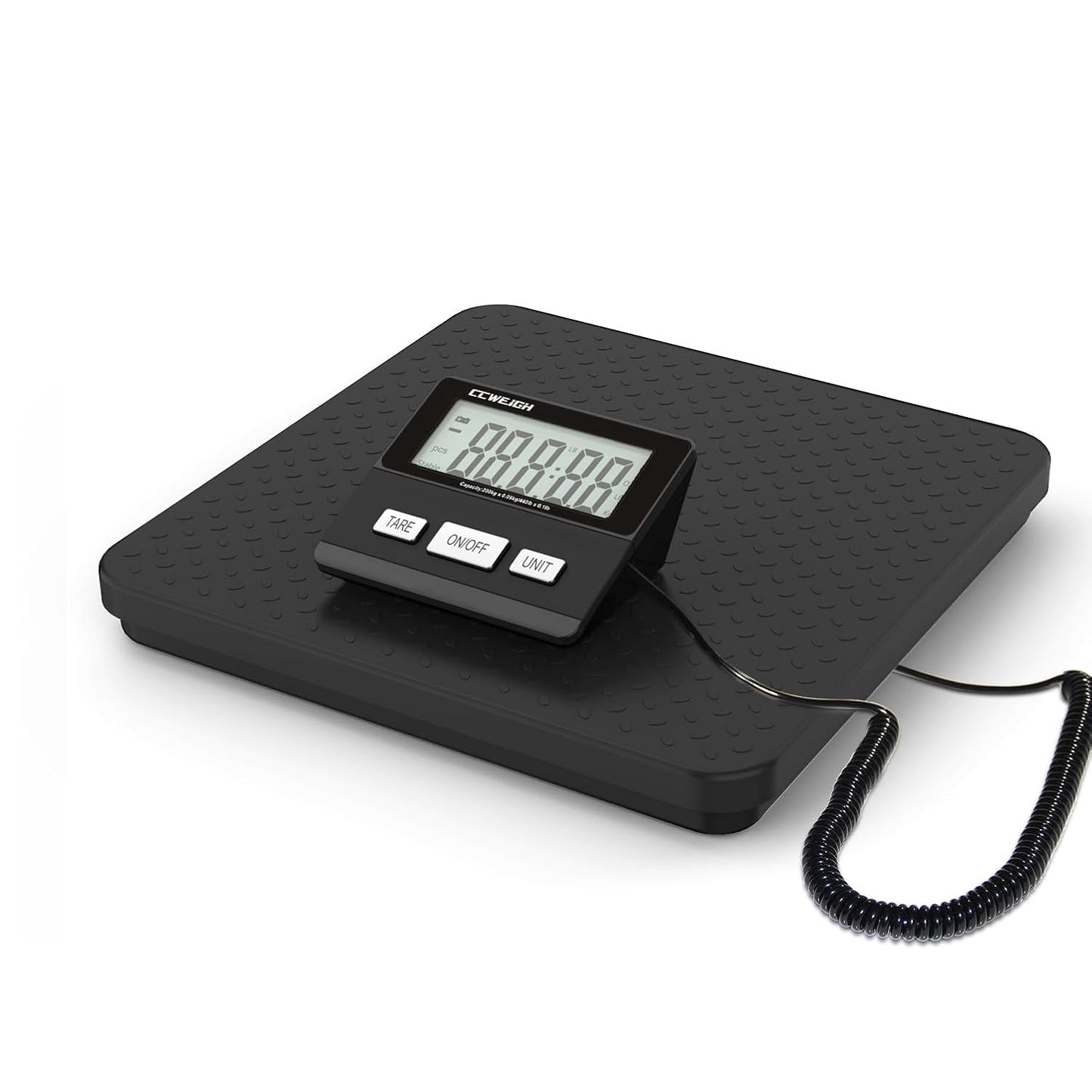 Digital Shipping Scale with Weight Indicator, 440lb/1.76oz, for Small Business, parcels, Home, Luggage, etc., Digital Postal Scale with AC Adapter and LCD Digital Display.