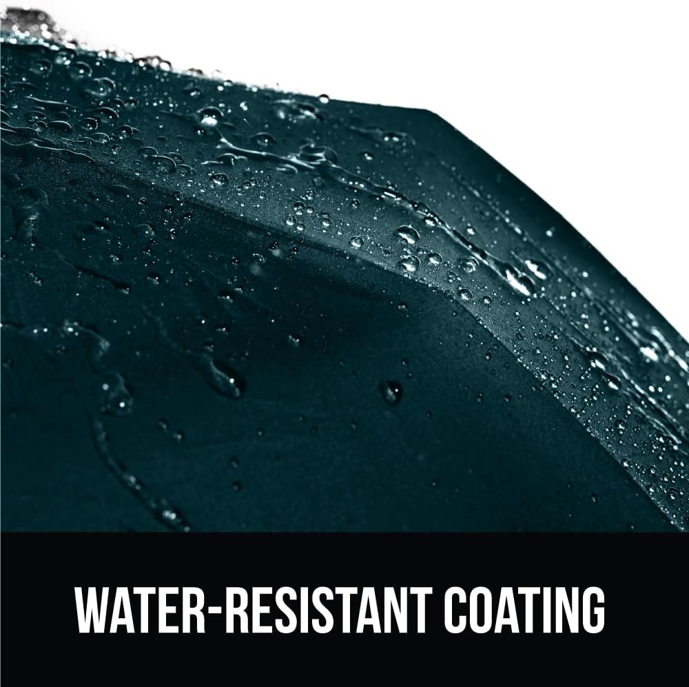 GORILLA GRIP Strong Windproof Stick Compact Umbrella for Rain, One-Click Automatic Open and Close, Durable Quick Dry Waterproof Material, Lightweight, Portable, Travel Size Fits Backpack, Hunter Green