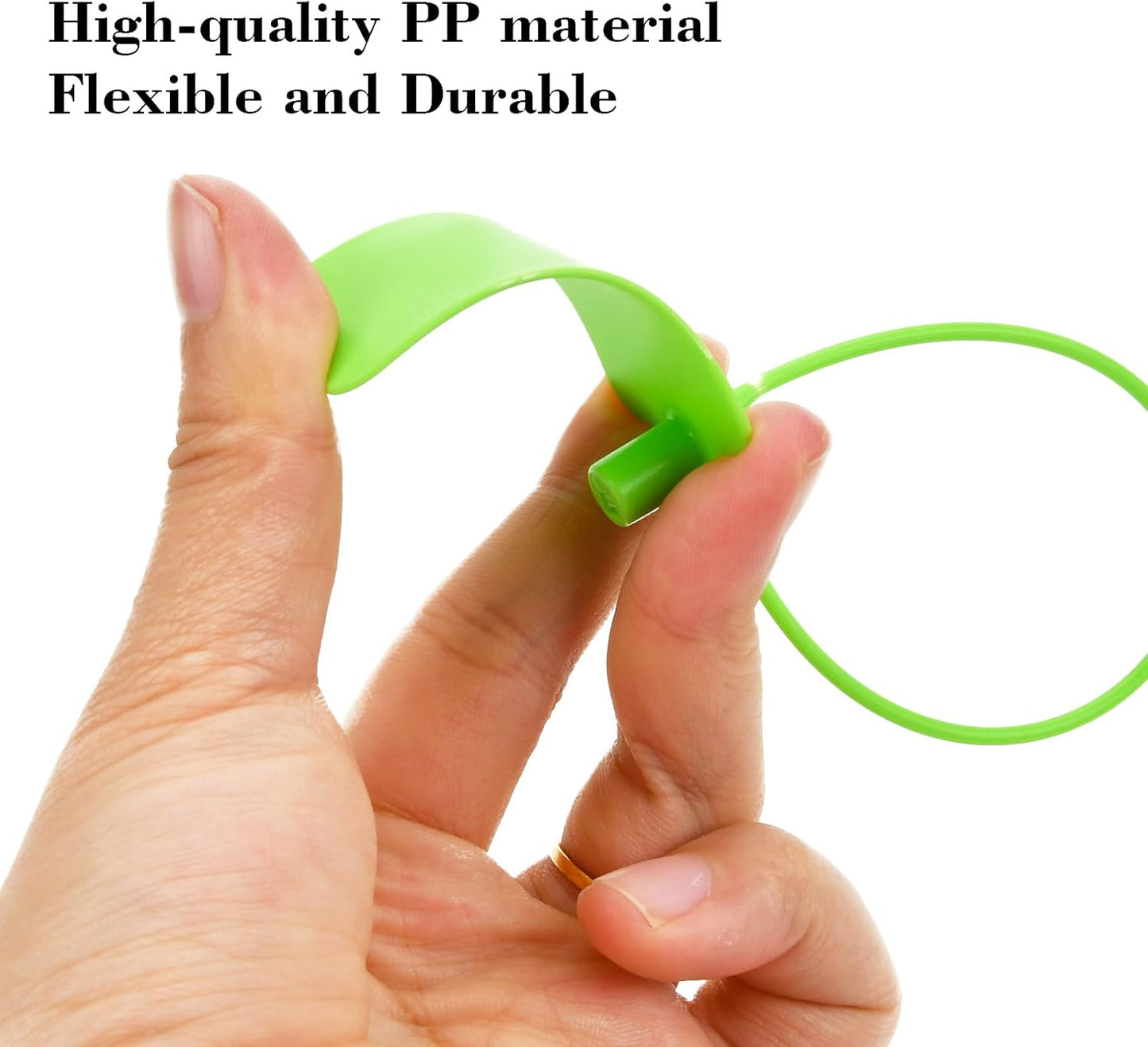 100pcs Luggage Tags Plastic Seals Shipping Label Logistics Use Sign Tie, Sealing Storage Multi Purpose Name ID Tag with Marker for Backpack, Schoolbag, Car Key (Green)