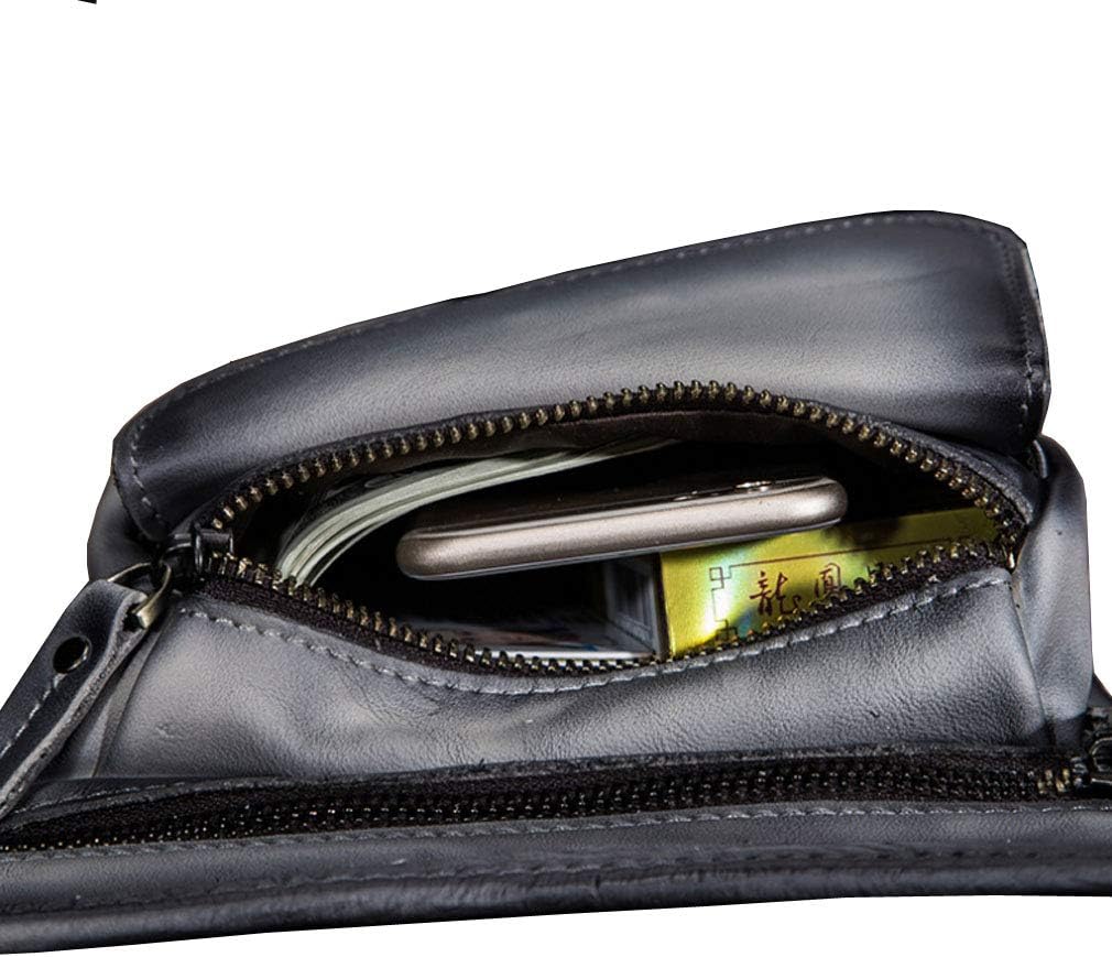 Leather Waist Pack Drop Leg Bag for Men Women Belt Bumbag Multi-Purpose Motorcycle Bike Outdoor Sports Tactical Cycling Riding Hiking Camping Pouch
