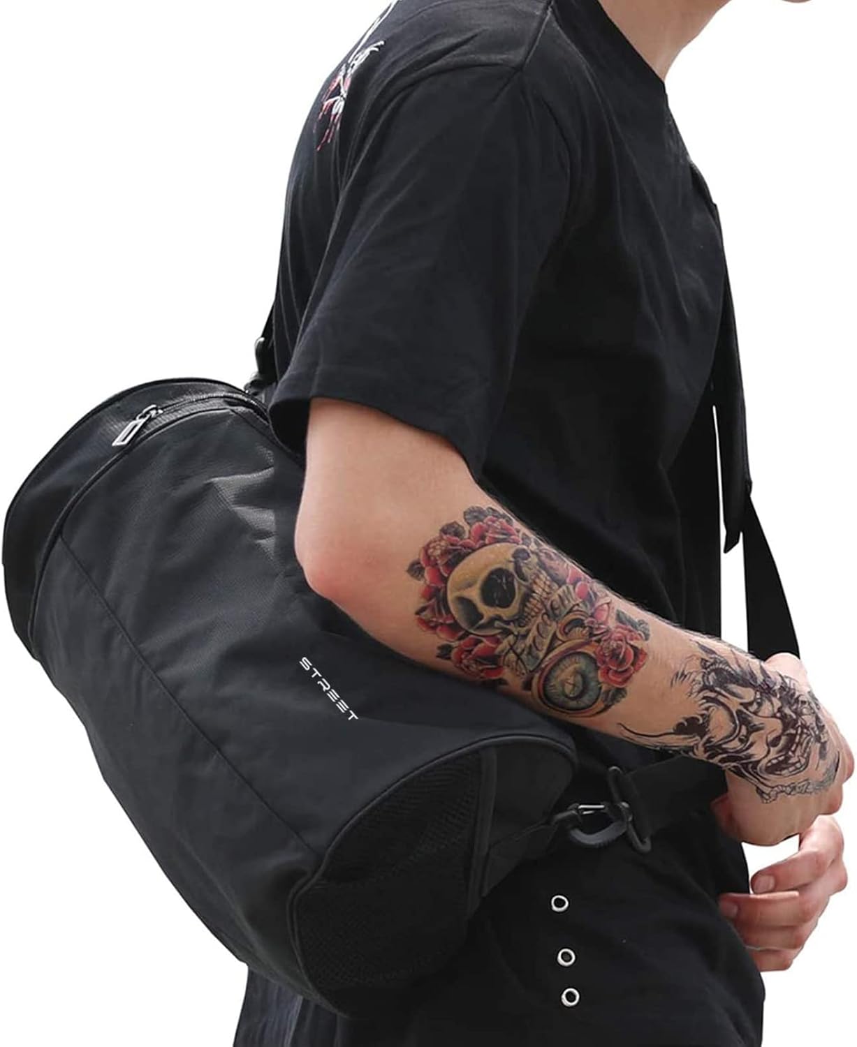 Small Sports Gym Bag Workout Lightweight Duffel Bags for Men and Women Black X-Small