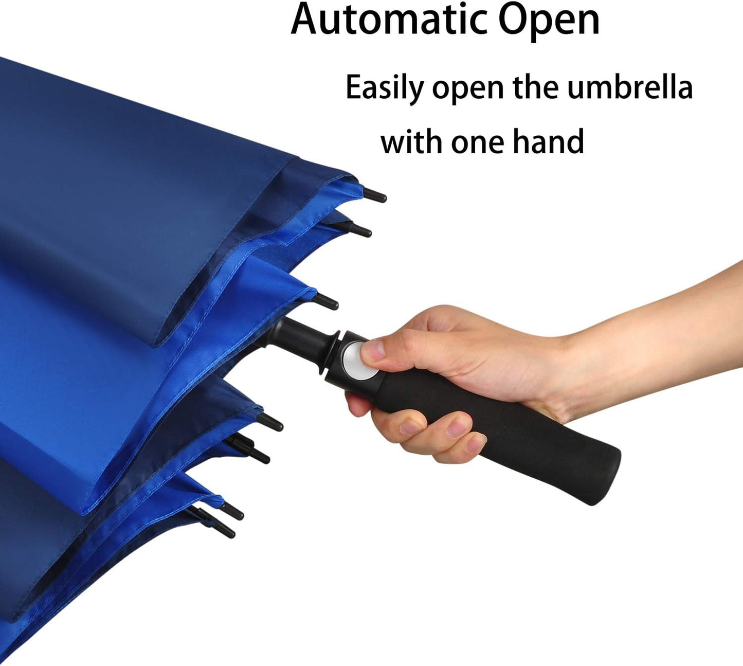 Golf Umbrella Large 58/62/68 Inch Automatic Open Golf Umbrella Extra Large Oversize Double Canopy Vented Umbrella Windproof Waterproof for Men and Women