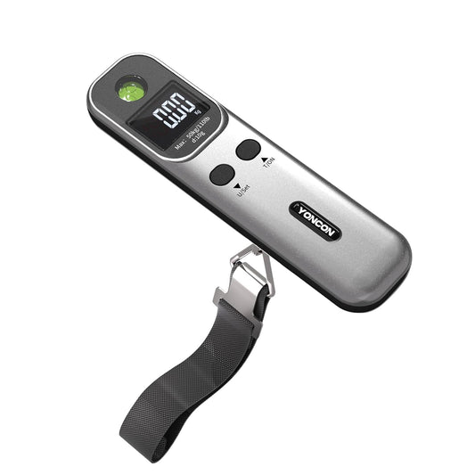 Digital Luggage Scale – 110lb Portable Suitcase Weight Scale with Backlit LCD, Tare Function, Travel Essentials for Airline Luggage, Backpacks, Outdoor Gear and Shipping Packages