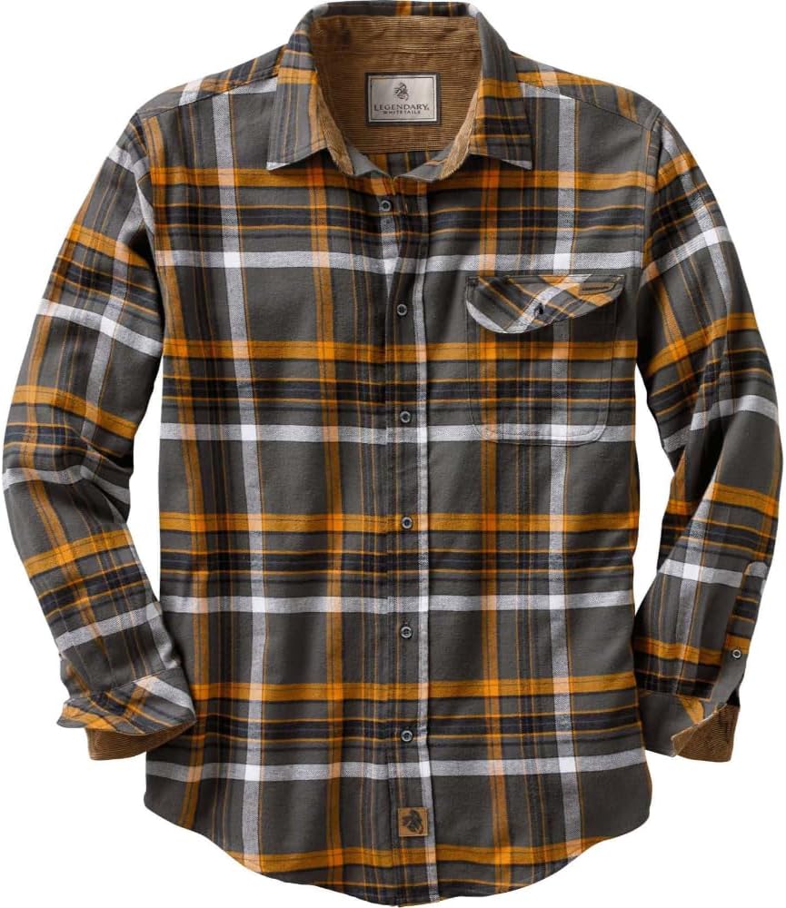 Legendary Whitetails Men's Flannel Shirt Long Sleeve Button Down 100% Cotton