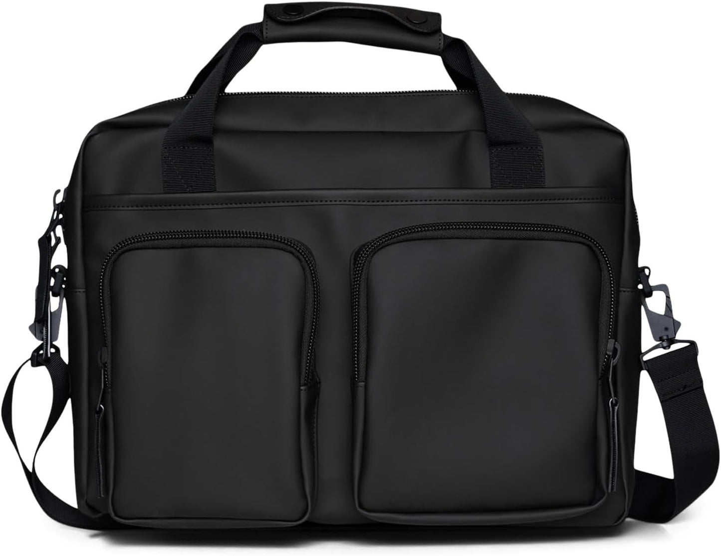 RAINS Texel Tech Bag - Black Waterproof Water Resistant Water Repellent Laptop Bag Unisex Commuter Travel Case 15" Computer Sleeve Tech Organizer - 2 Year Warranty