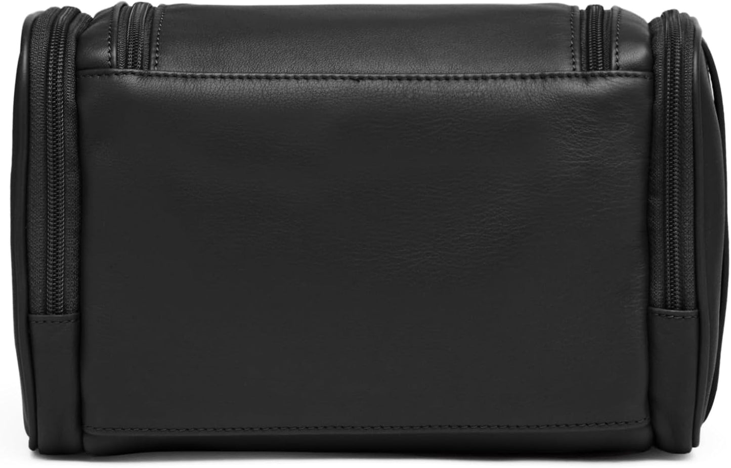 Leatherology Black Onyx Small Hanging Toiletry Kit – Compact Leather Travel Organizer with Interior Zip Pockets, Mesh Pouches & Hanger | Full-Grain Leather Toiletry Bag for Men & Women