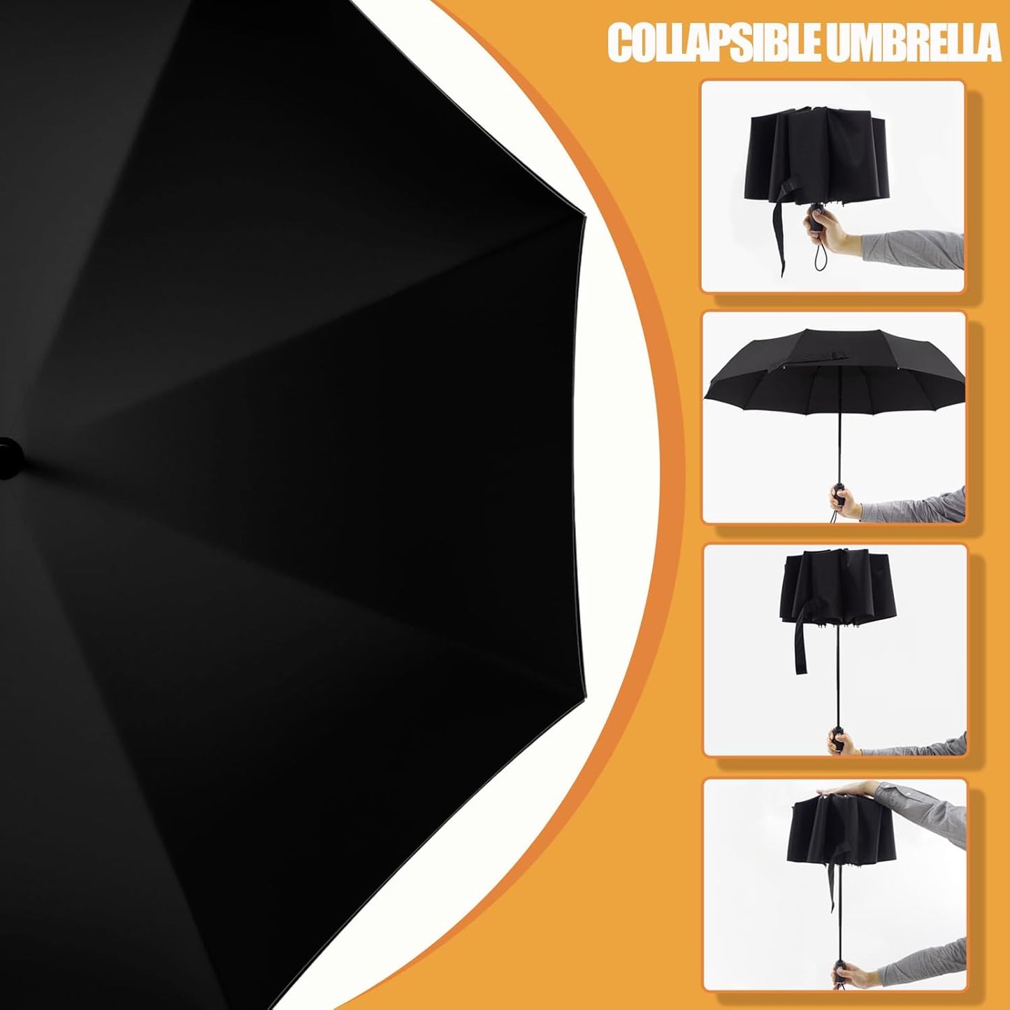 Small Compact Travel Automatic Folding Umbrella for Women, Portable Lightweight, Rain, Wind, UV Sun Shade