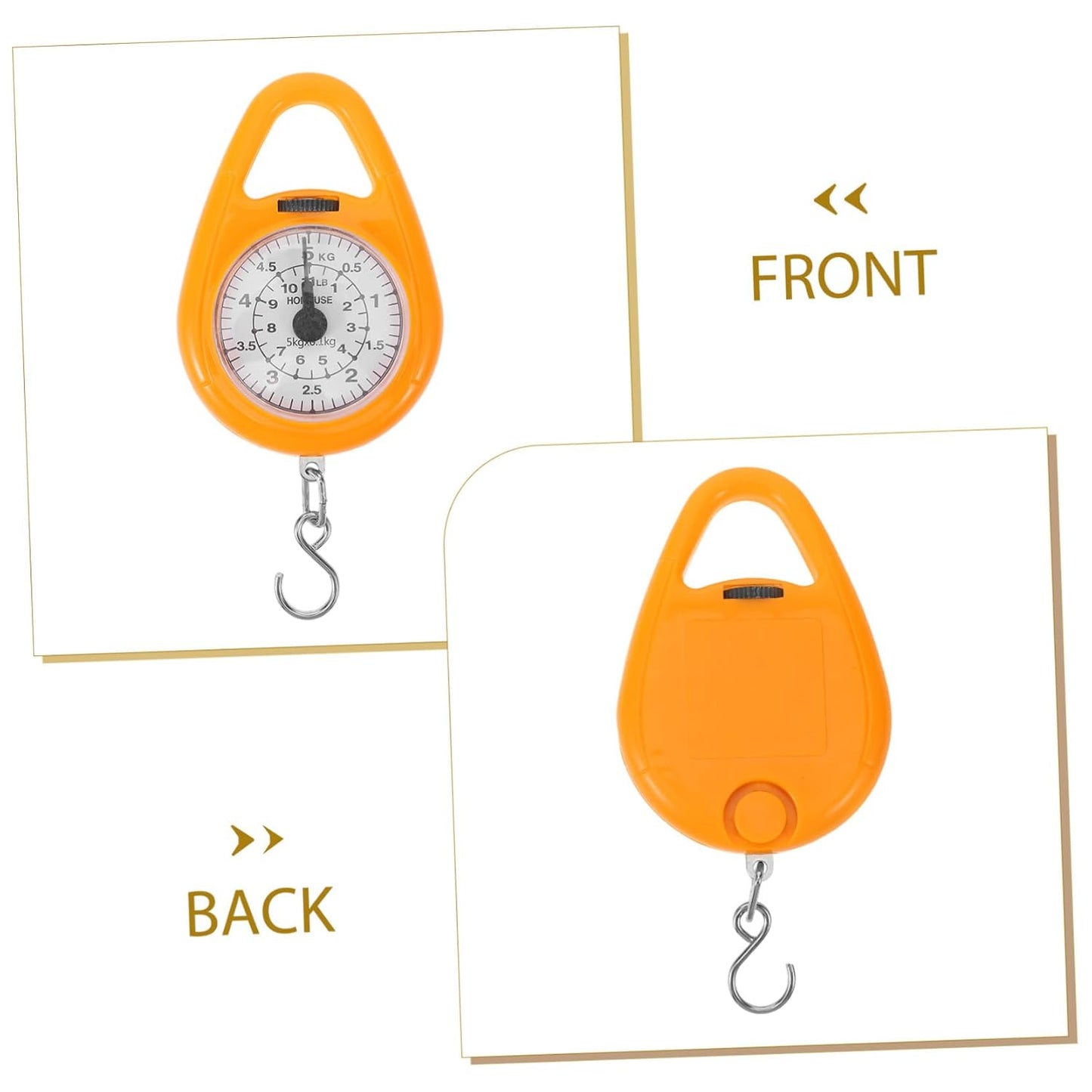 4pcs Travel Weight Scale Digital Luggage Scale Compact Spring Built-in Hook for Convenient Use