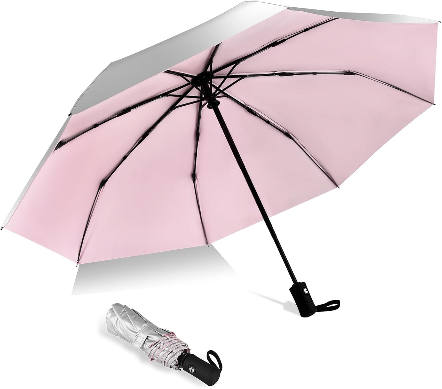 42/46/50inch Compact Umbrella Travel Size Umbrellas for Rain Waterproof And Wind Resistant Auto Open Close UPF 50+ UV Umbrella Sun Umbrellas UV Protection