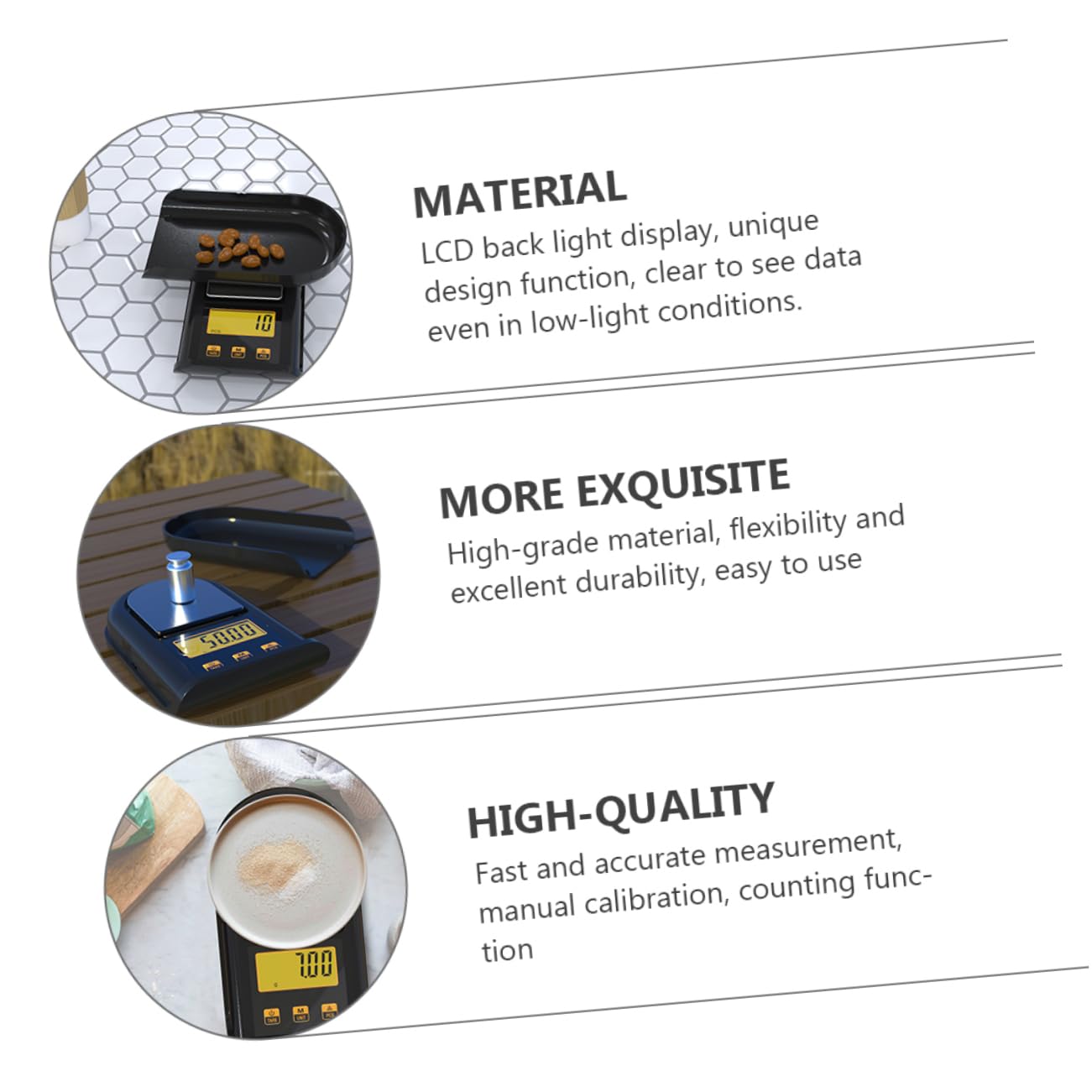 1pc Scale for Jewelry Accurate Weight Measurement for Home Travel Lightweight Portable Design for Powder Herbs