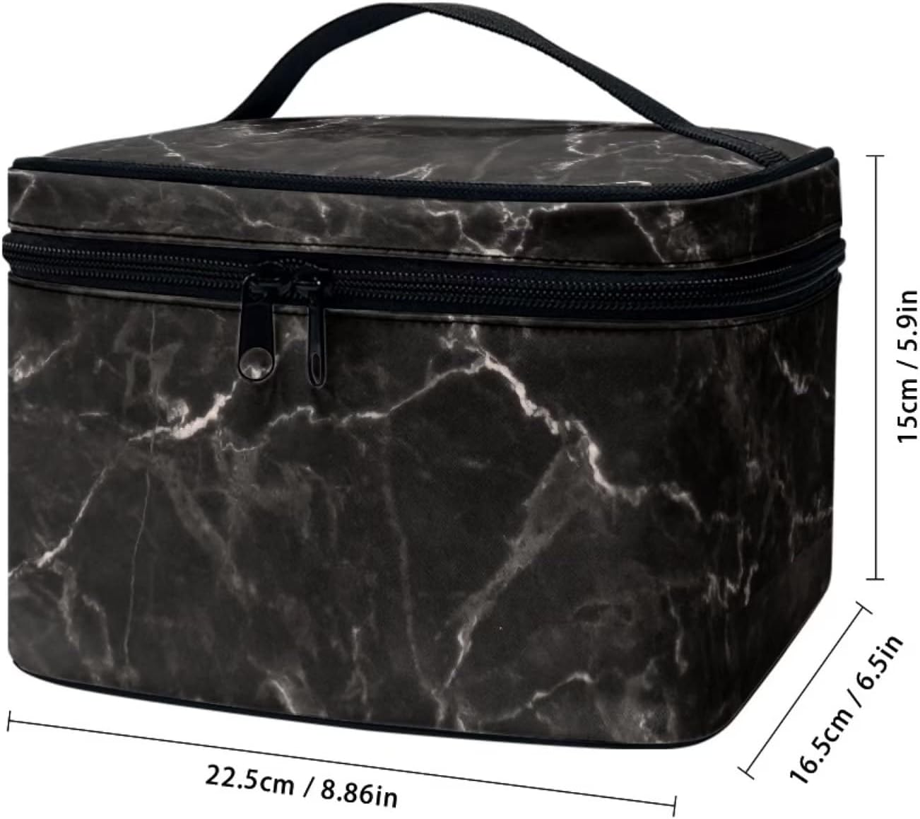 JoyLamoria Marble Print Cosmetic Bag Printed Handbag Coin Purse Wallet Tote Pouch