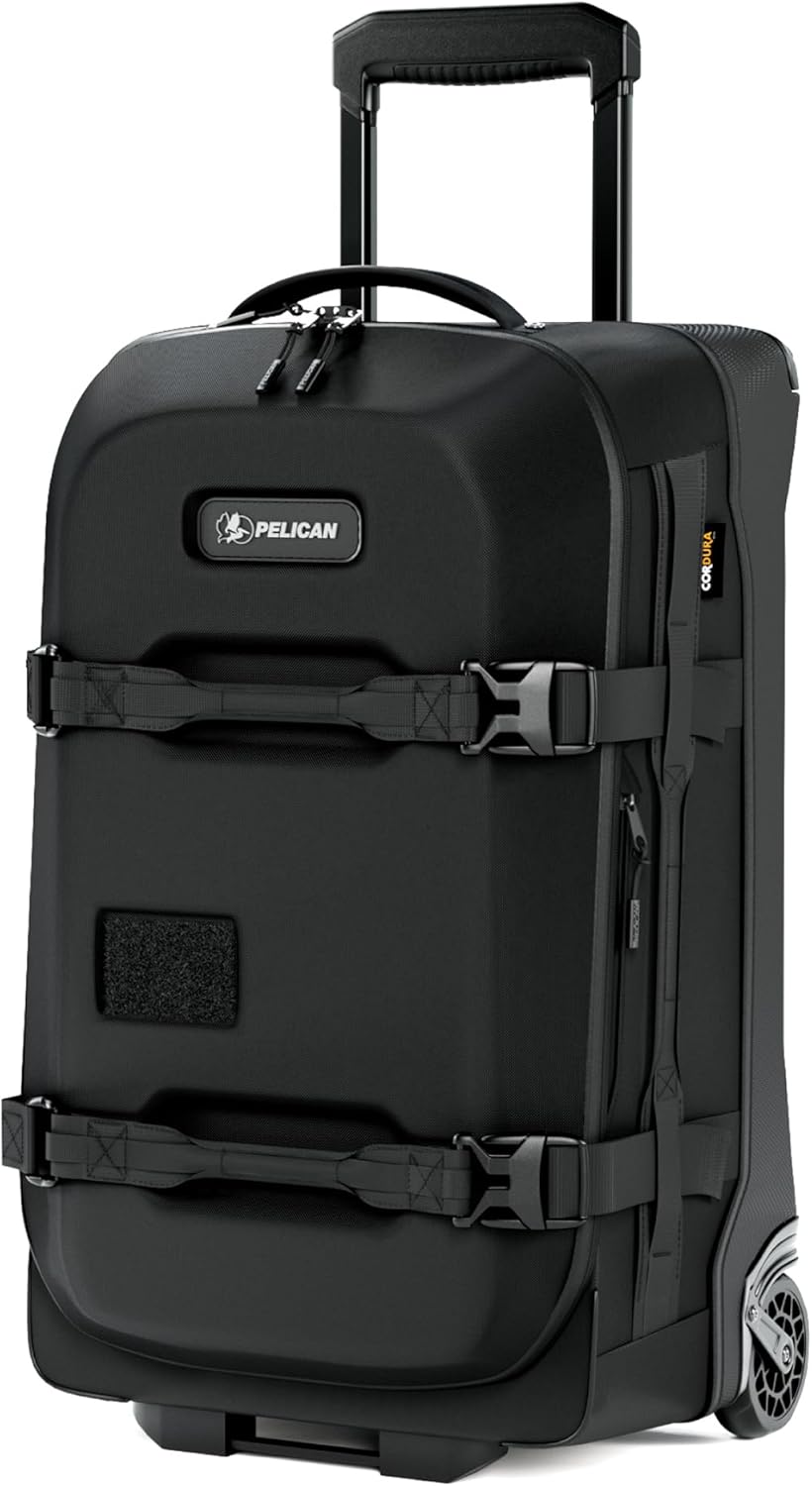 Pelican Aegis Luggage - Carry On Duffel Bag with Wheels - 22 Inch Carry On Bag - Airline Approved (Black)
