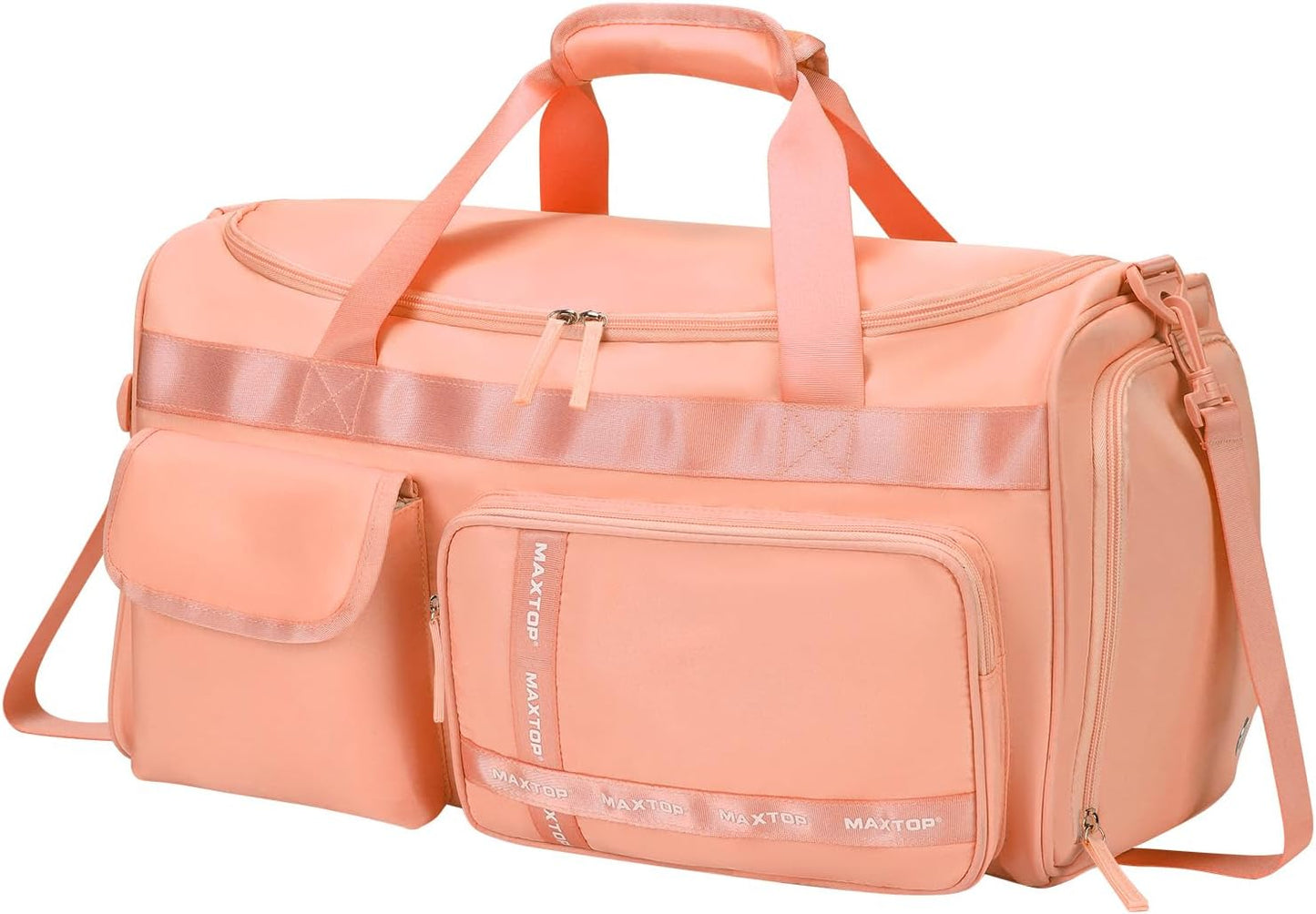 MAXTOP Gym Bag for Women Men Travel Duffle Bag Large Capacity Carry On Weekender Overnight Bag With Shoe Compartment Gym Tote Dry Wet Separation Duffel Bag for Travel