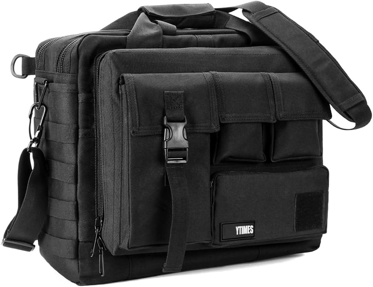 15.6 Inch Laptop Briefcase Tactical Military Messenger Bag Shoulder Work Bag for Men