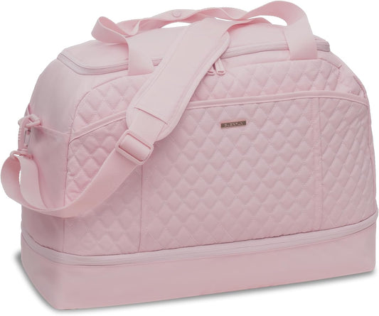 EVERFUN Weekender Bags for Women,Gym Tote Bag with Shoe Compartment for Girls, Perfect for Gym, Yoga, Travel, Camping, Beach, Sports and Daily Commuting