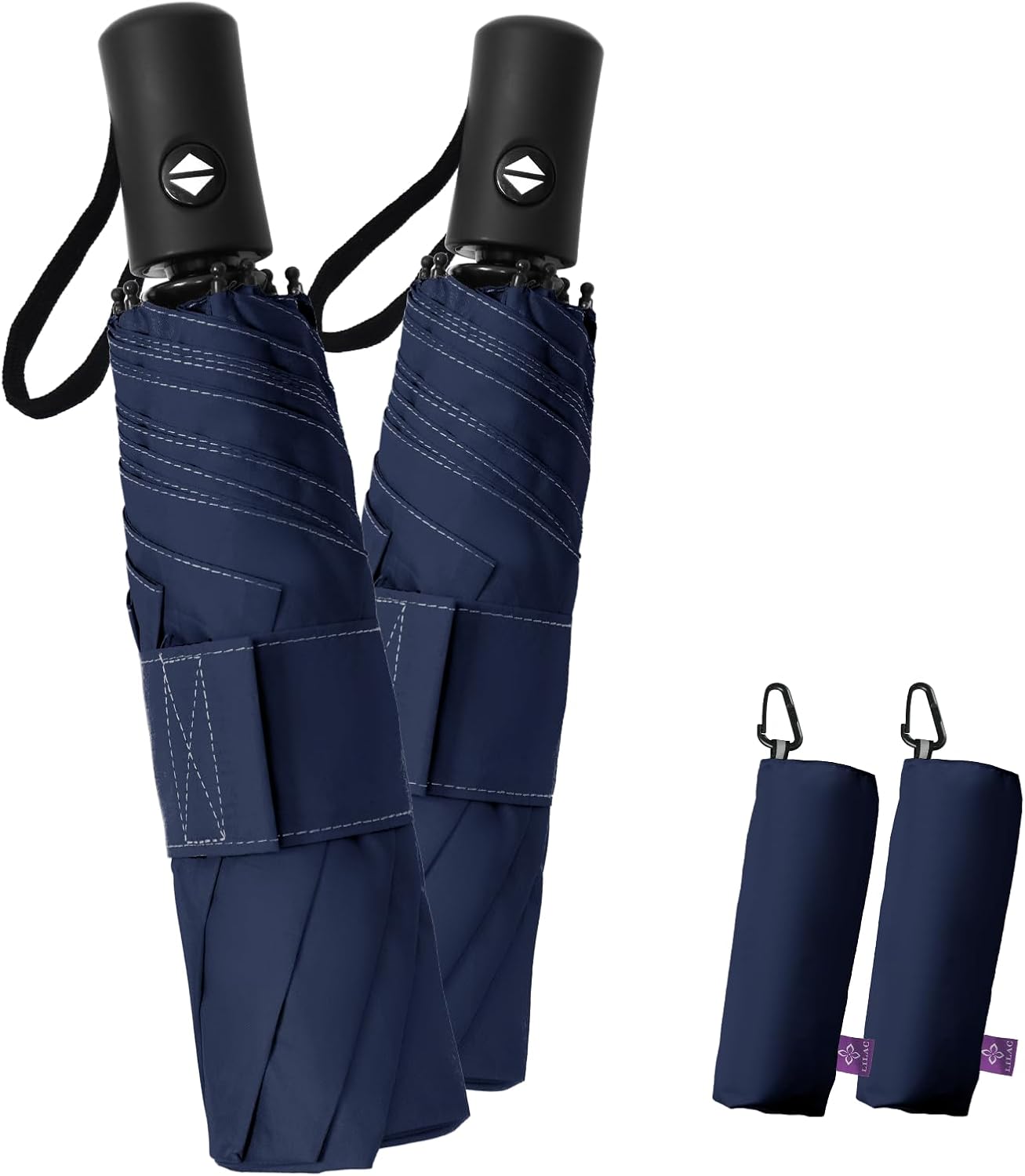 Compact Travel Windproof Umbrella, 43" Auto open/close Folding Quick Dry Umbrellas for Rain, Lightweight Portable Small for Backpack Car, less force to Fold for Women Men Kids, TSA Approved