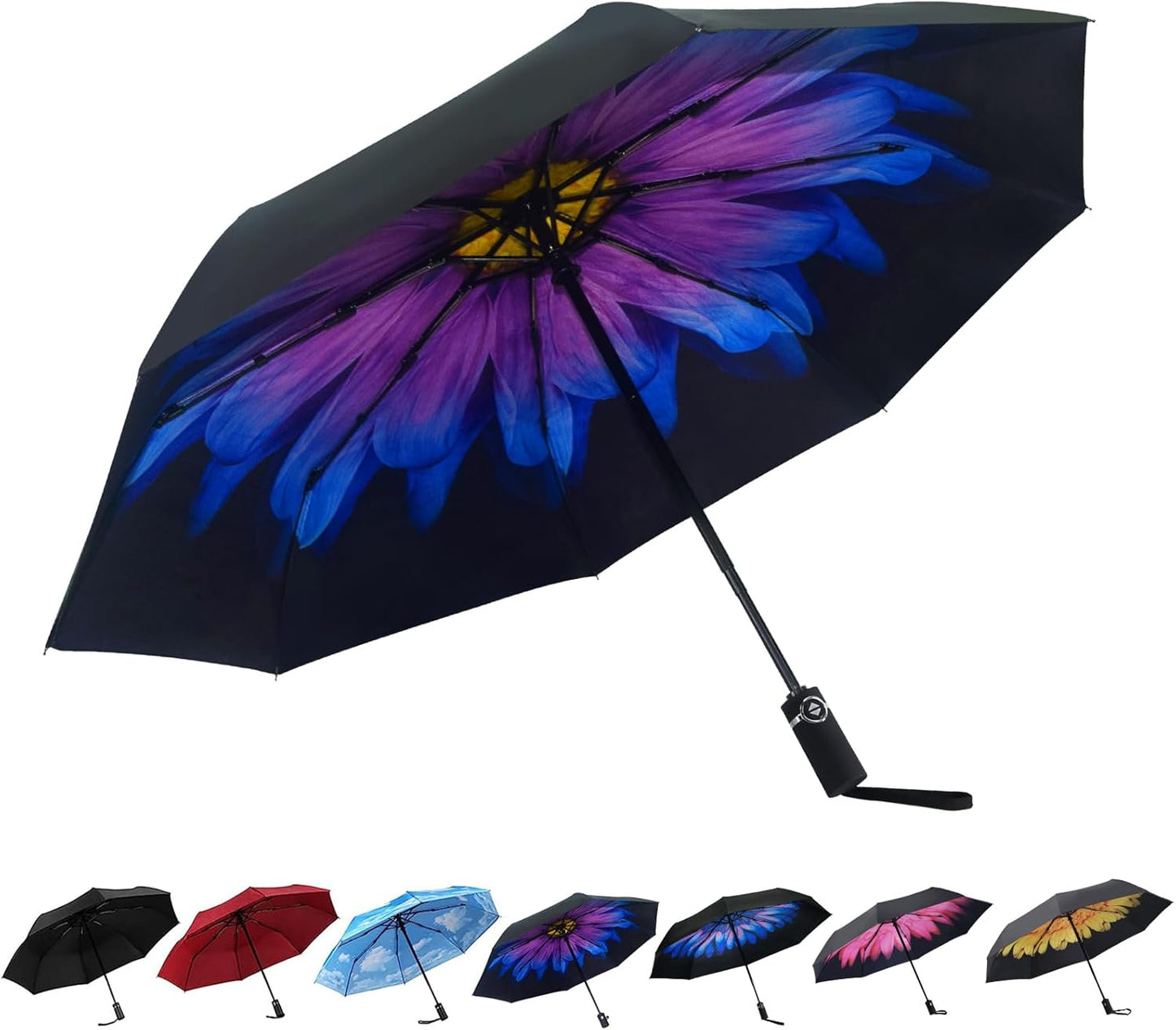SY COMPACT Travel Umbrella Windproof Factory outlet Compact Automatic Umbrellas for Rain Compact Small UV Sun Protection Umbrella Durable Waterproof Lightweight-Fits Backpack Car Purse