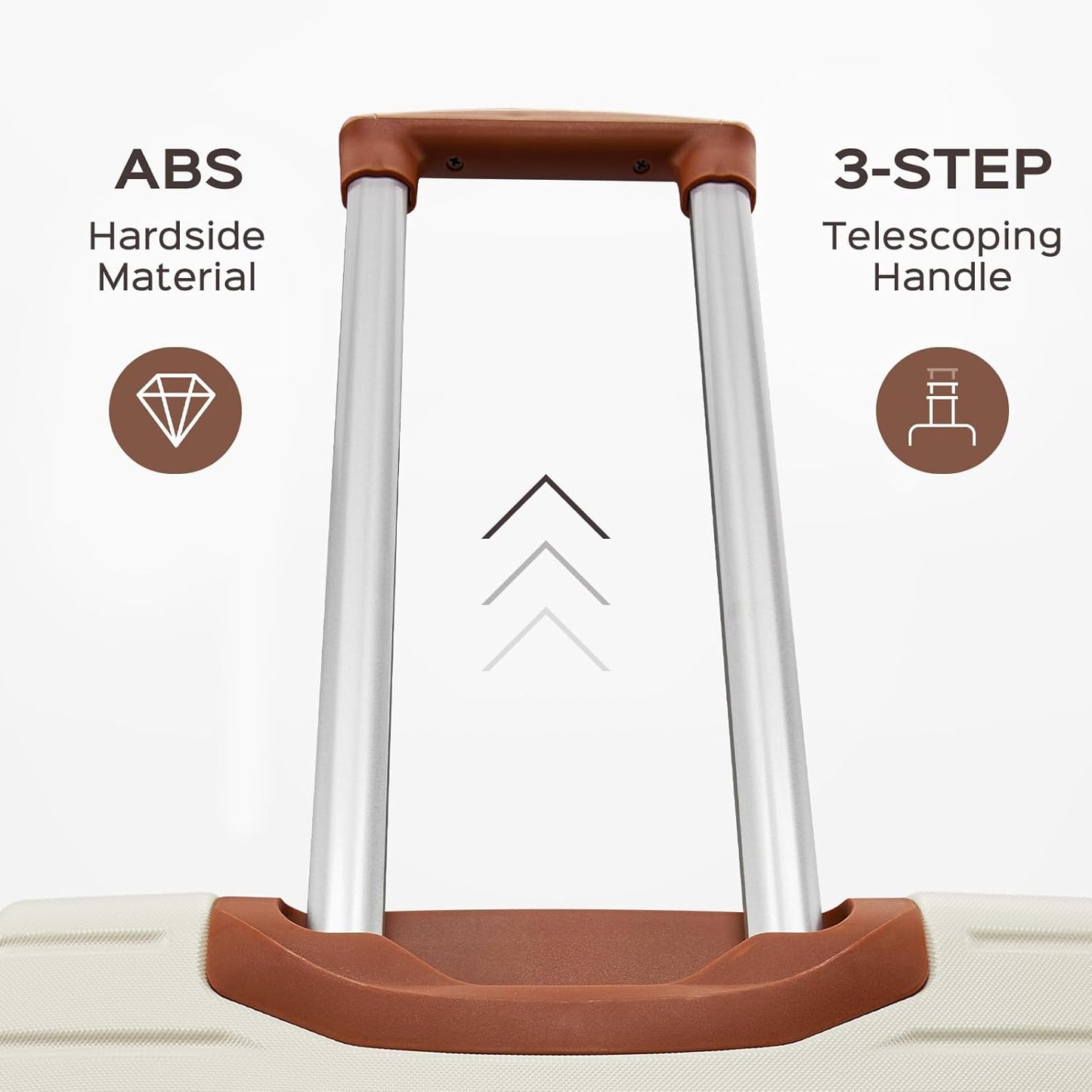 10 Piece Luggage Sets, 3 Piece Suitcase Set, 20 inch Carry on Luggage, 24 inch and 28 inch Checked Luggage with 7PC Packing Bags